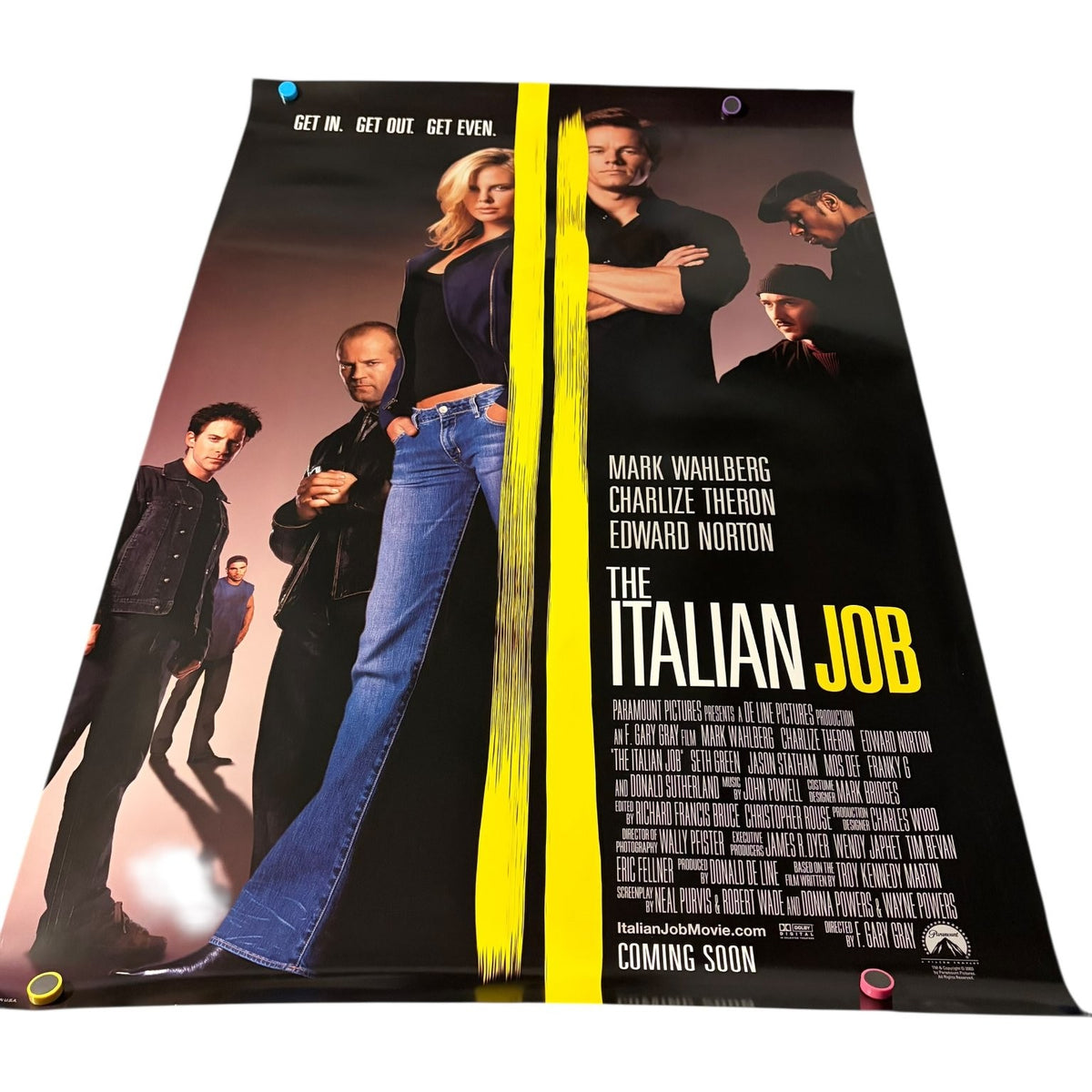The Italian Job 2003 One Sheet Movie Poster Original Double-Sided Charlize 27x40