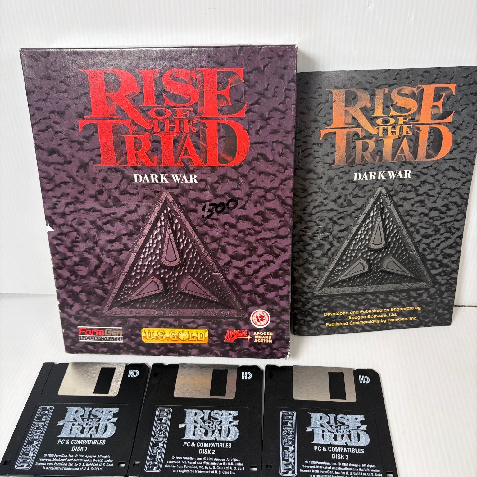 Rise of the Triad: Dark War PC Big Box Video Game 3.5" Floppy Disk w/ Power Pack