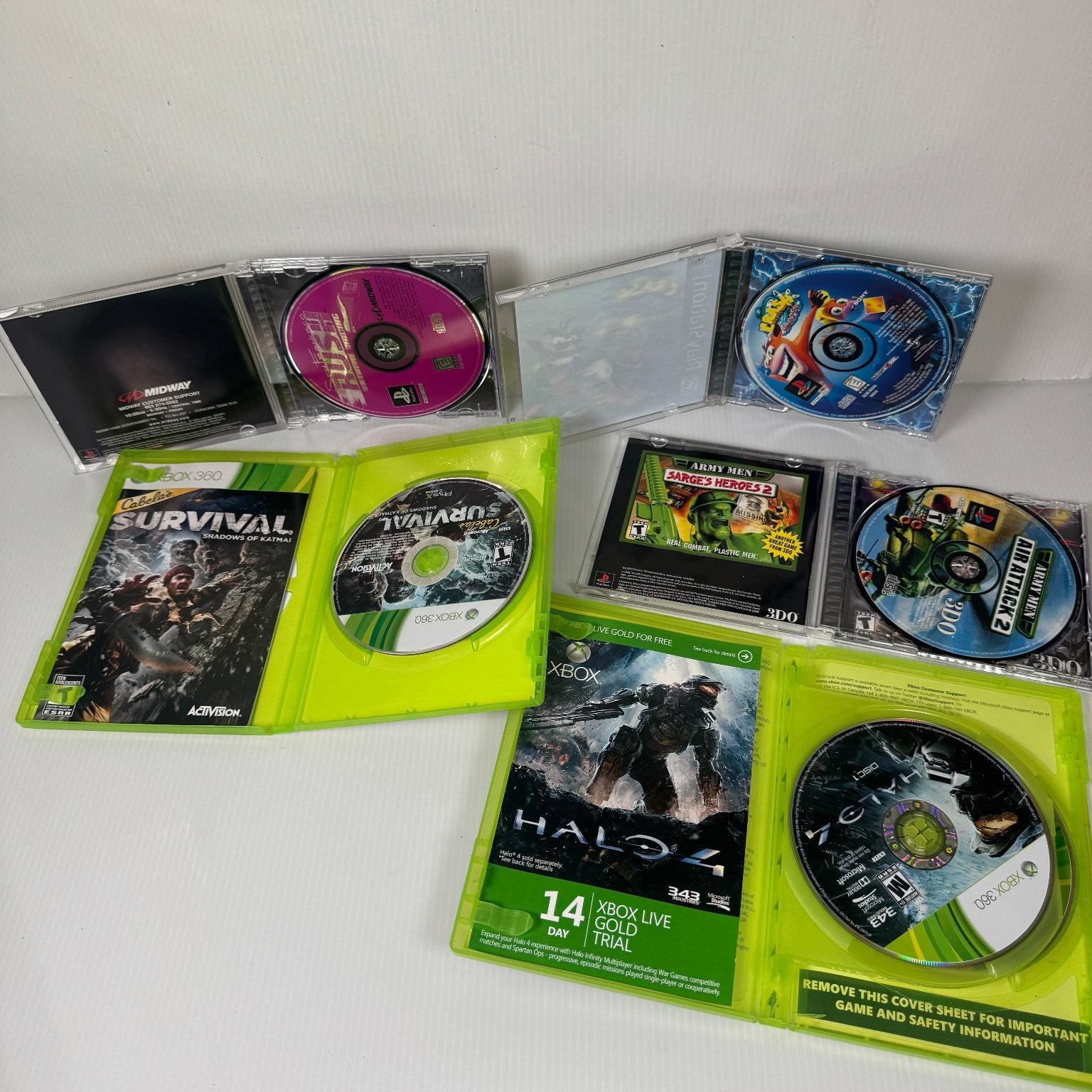 Mixed Lot of 20 Retro Games NES, PS1, Genesis & More Crash Bandicoot 3, Rush