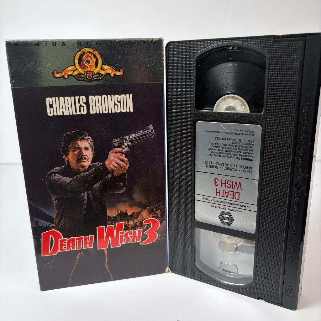 Death Wish 3 VHS Charles Bronson MGM/UA Cannon Films 1985 Action Vigilante