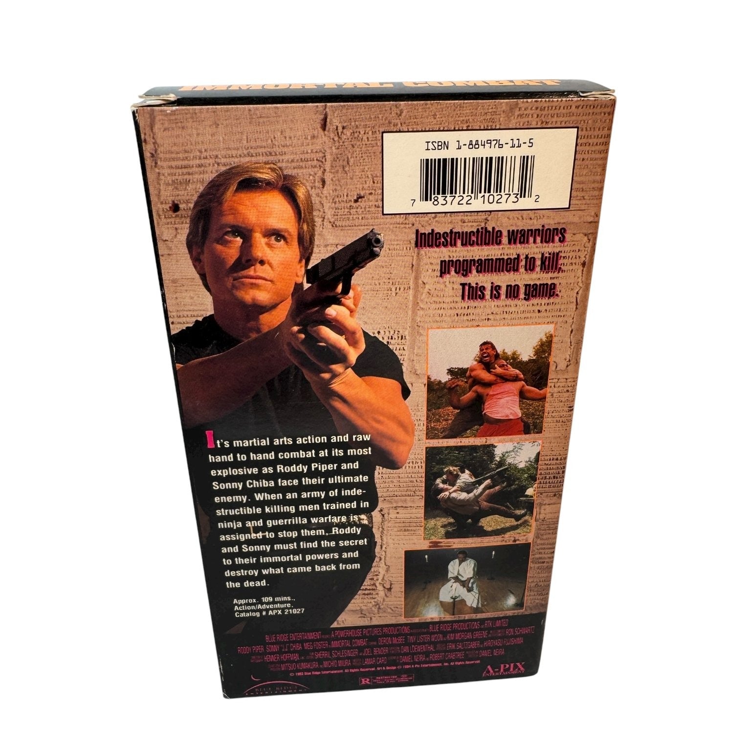 Immortal Combat VHS 1994 Martial Arts Rowdy Roddy Piper Rare Action B-Movie