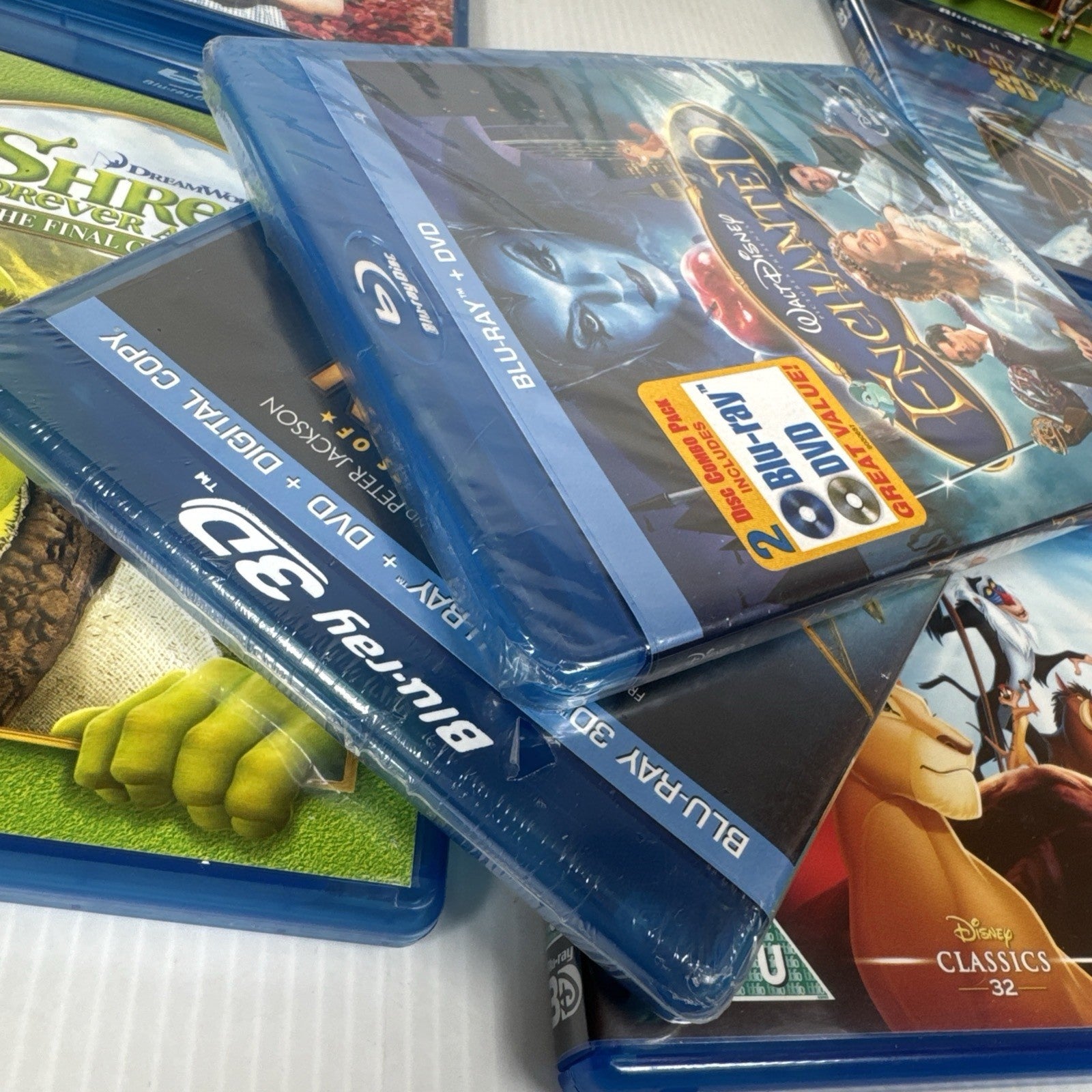 Lot Of 12 Disney Blu Ray, 3D Blu Ray, Movies & Sets Shrek, Madagascar & More