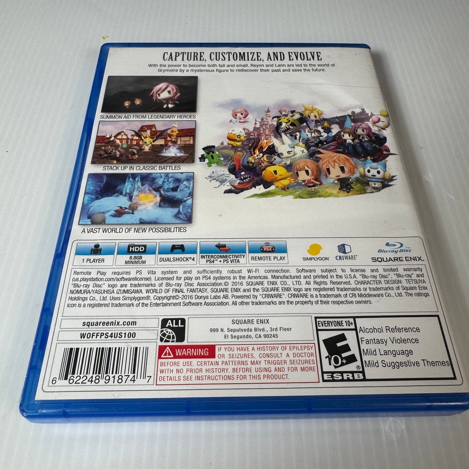 World of Final Fantasy PS4 Video Game Multiplayer RPG Square Enix