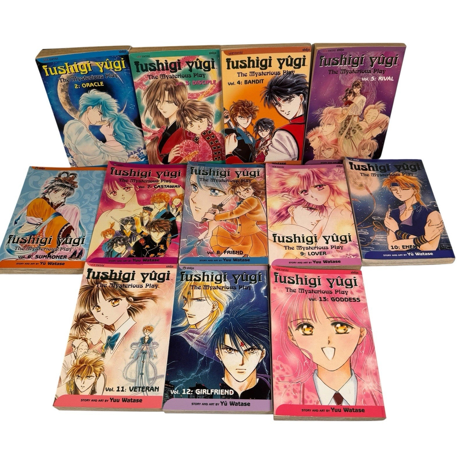 Fushigi Yugi The Mysterious Play Manga Comic Book Lot Of 12 Volumes 2-13