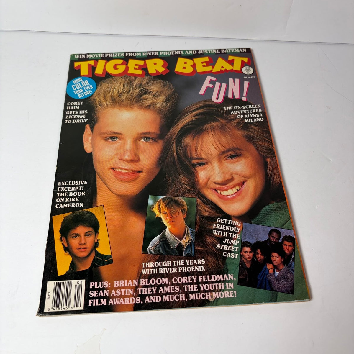 Tiger Beat Magazine April 1988 Corey Haim River Phoenix Alyssa Milano Kirk