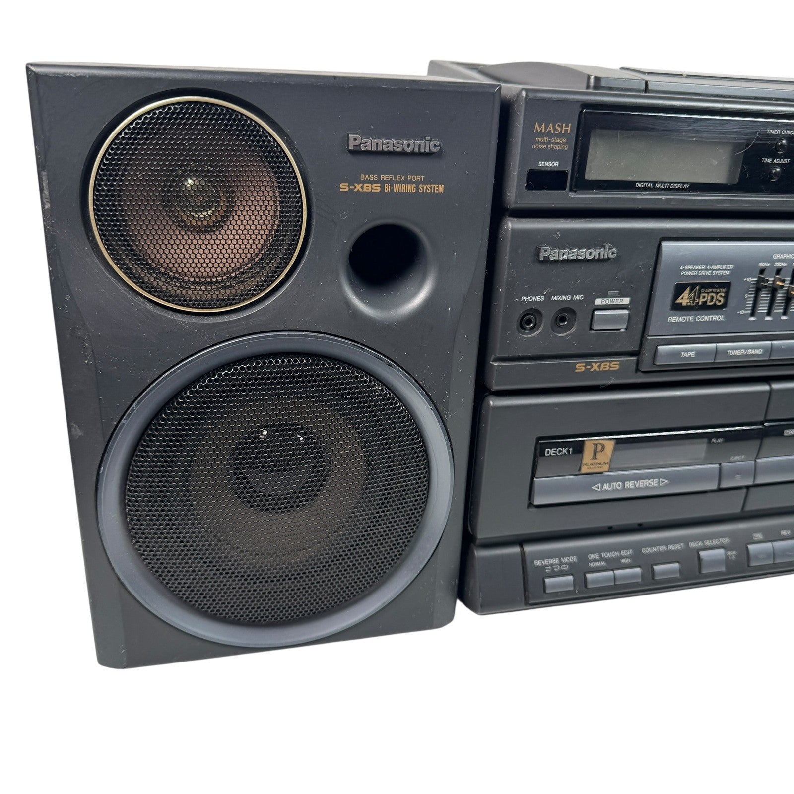 Vintage Panasonic RX-DT680 Stereo System S-XBS Bi-Wiring Dual Cassette CD (READ)