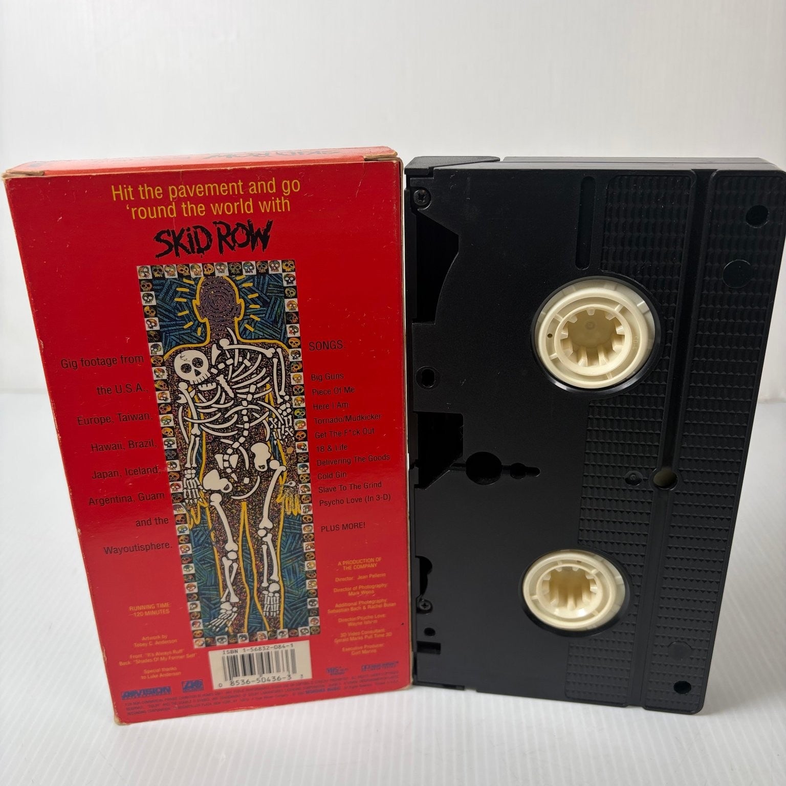 Skid Row Roadkill VHS 1993 Music Concert Video 3D Glasses Atlantic Heavy Metal