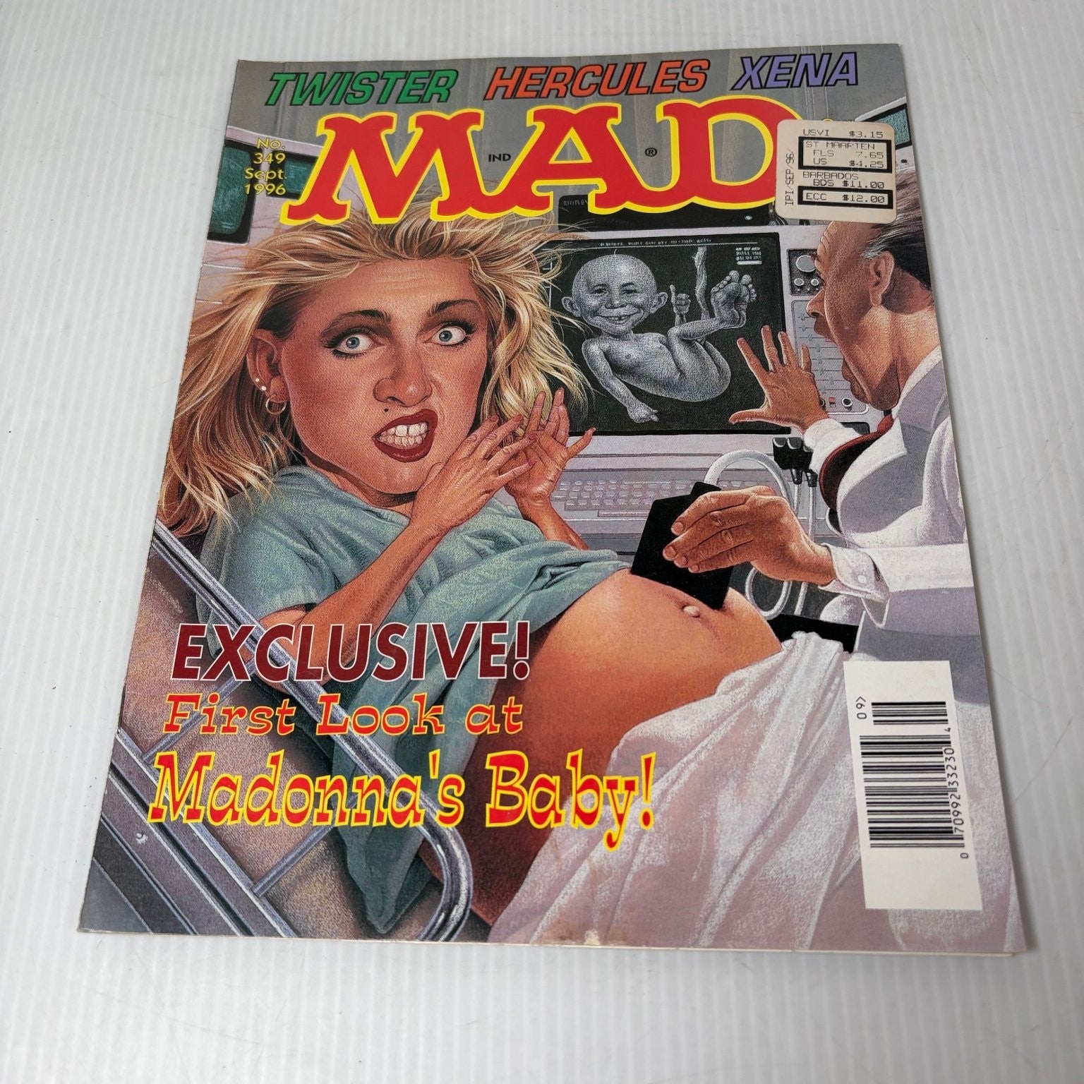 MAD Magazine September 1996 Madonna's Baby Exclusive Caricature Humor Satire