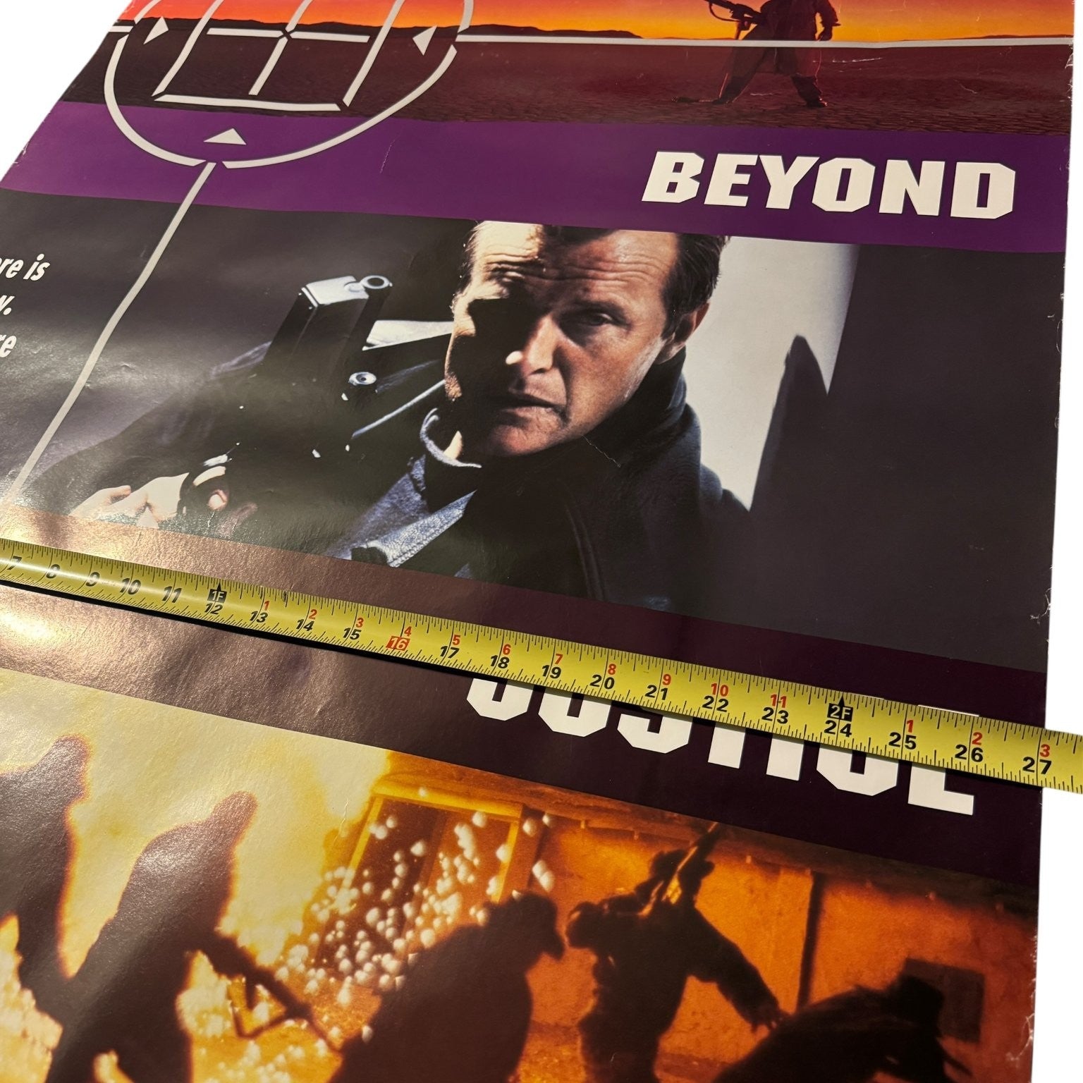 Beyond Justice 1992 One-Sheet Movie Poster Action Thriller Rutger Hauer 40"x27"