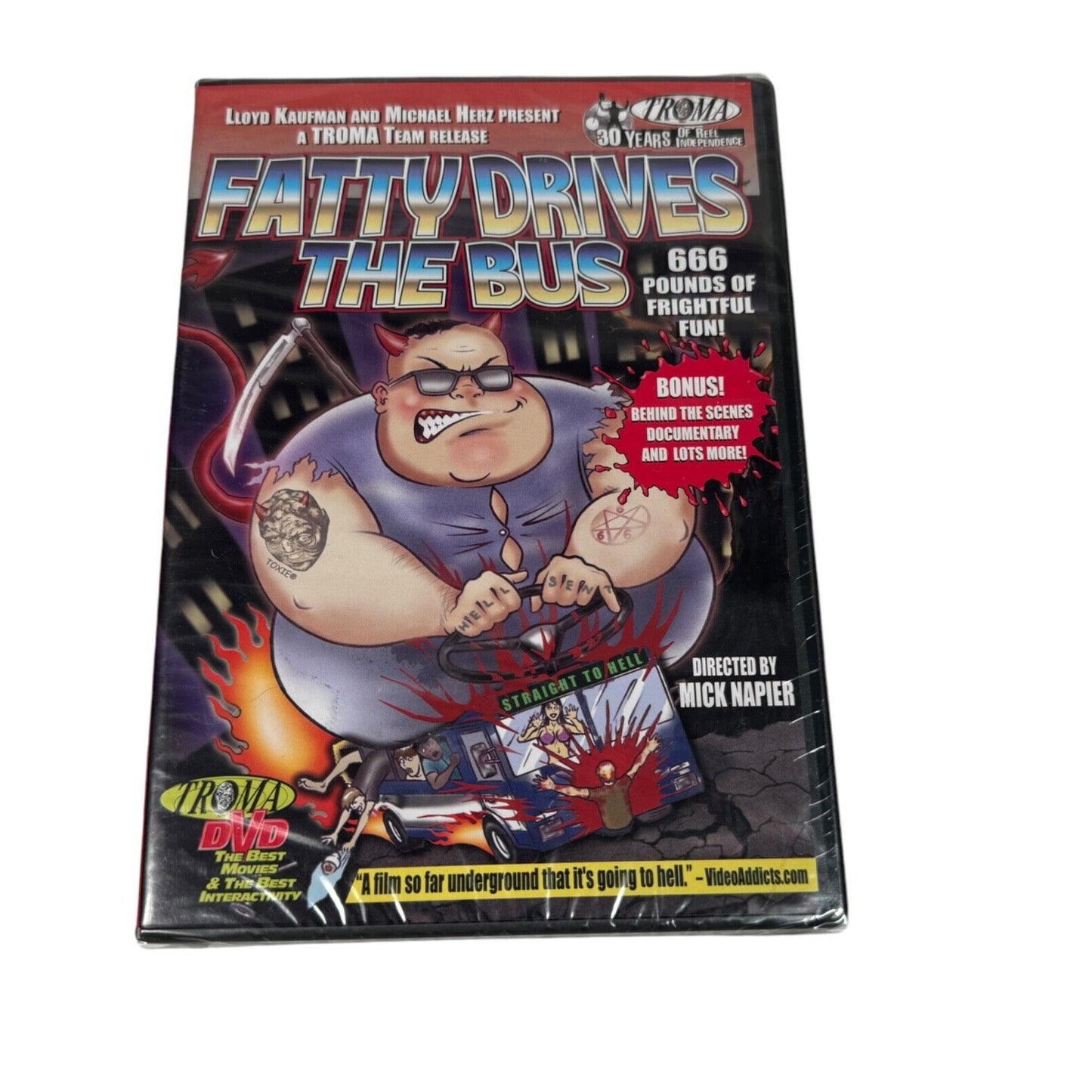 Fatty Drives the Bus Dvd Troma Team Video Brand New Sealed