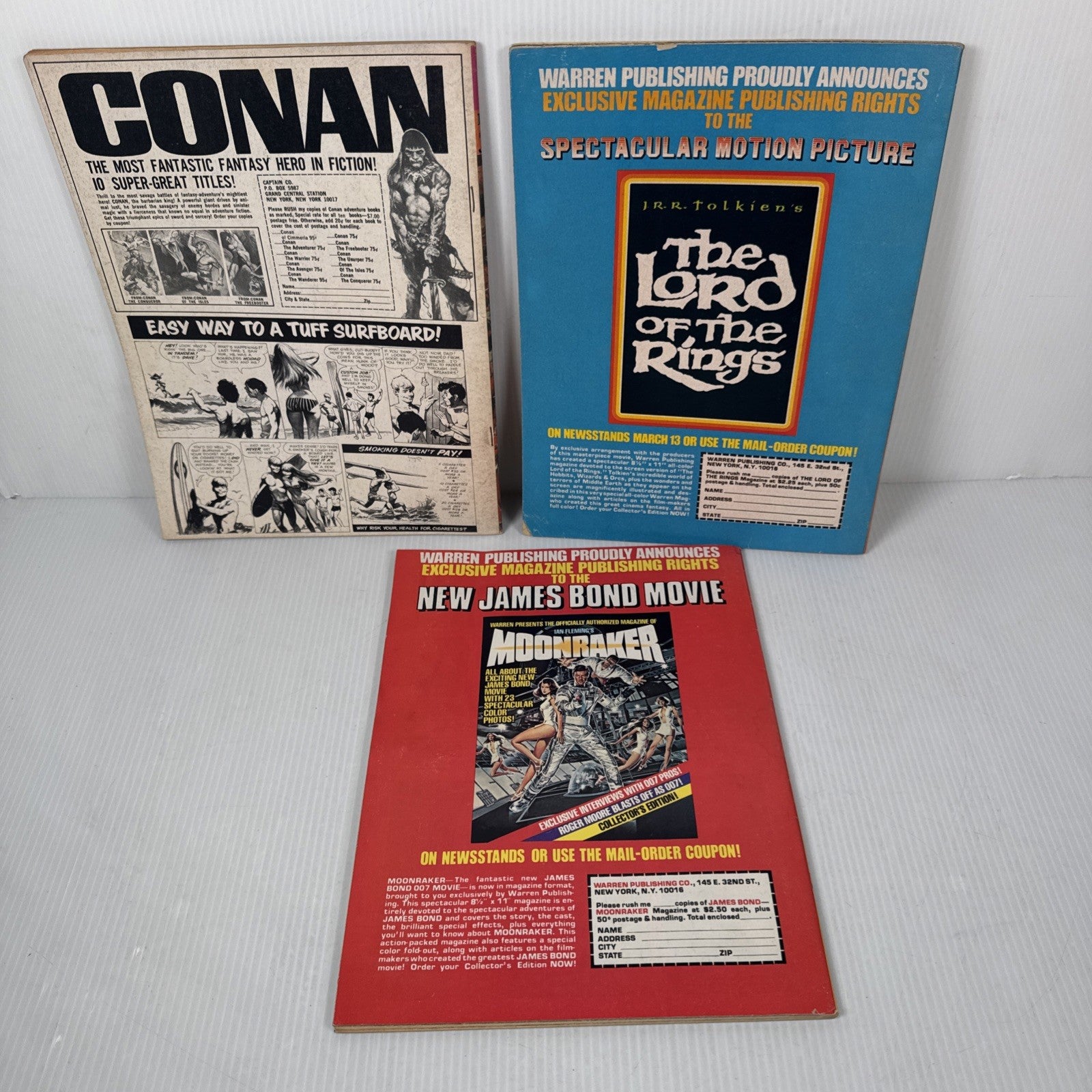 Vintage Warren 70s 80s EERIE Magazine Lot OF 6 Horror & Monster Comics