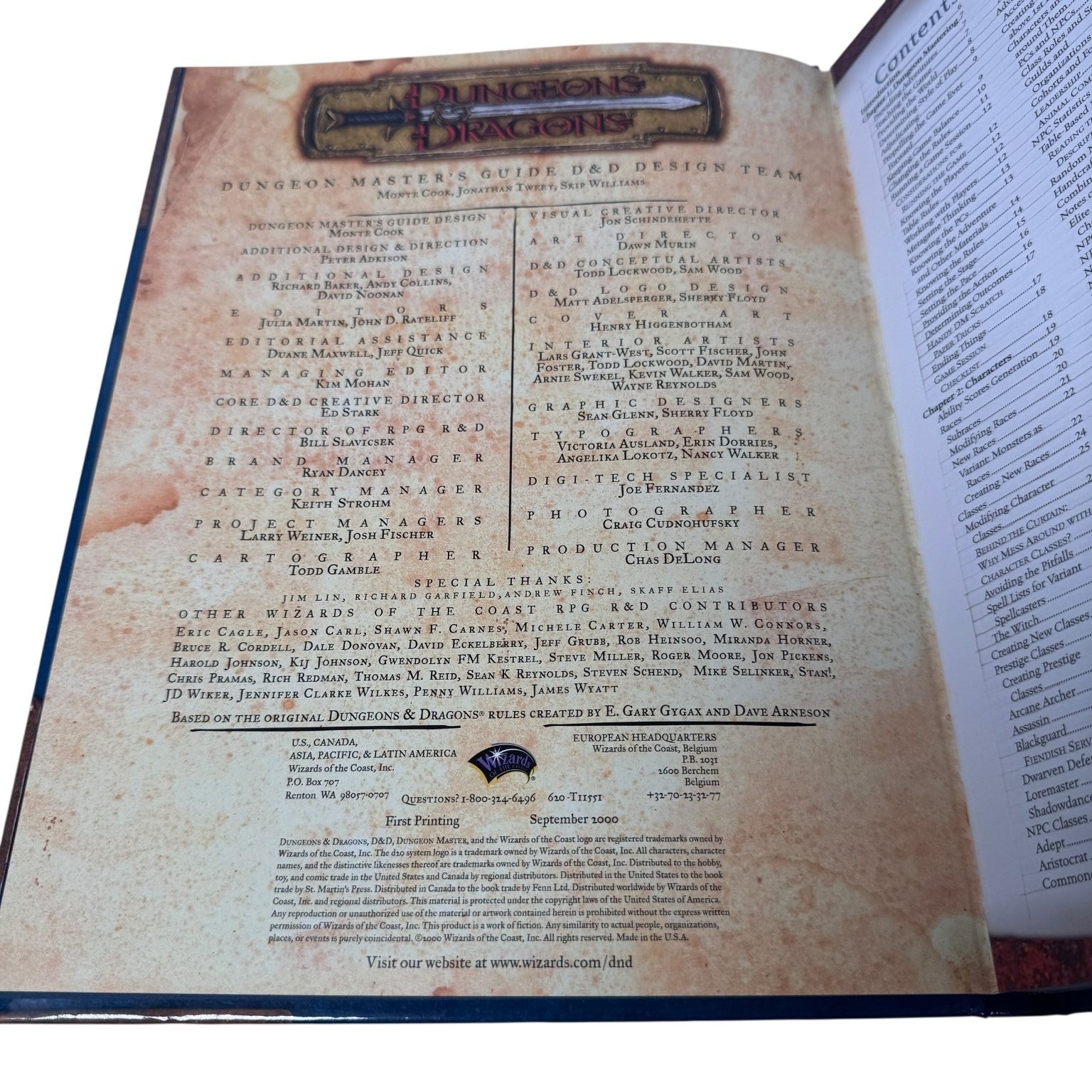 Dungeons & Dragons Dungeon Masters Guide Core Rulebook II First Printing RPG TSR