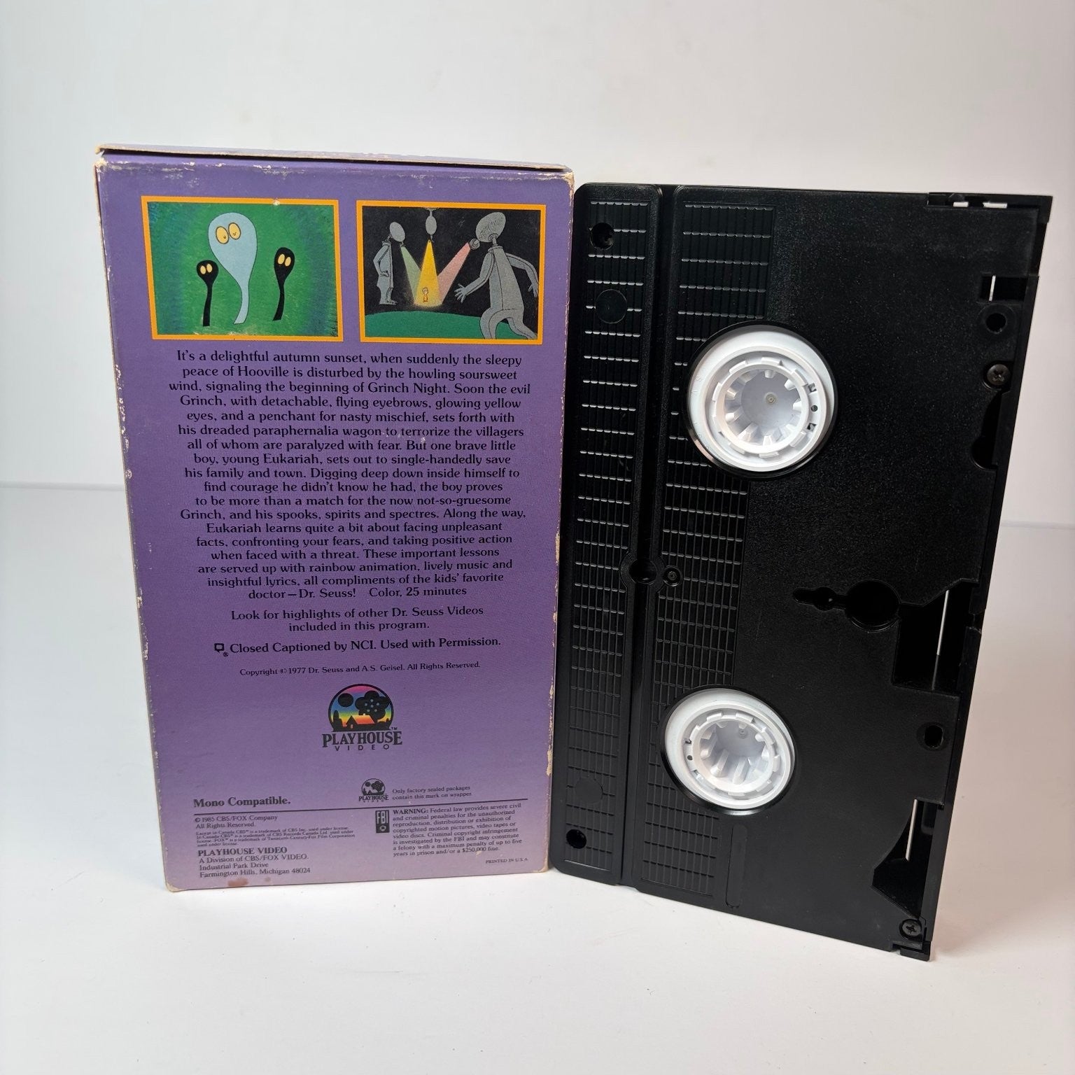 Dr. Seuss Halloween Is Grinch Night VHS 1997 Animated Playhouse Video Rare OOP