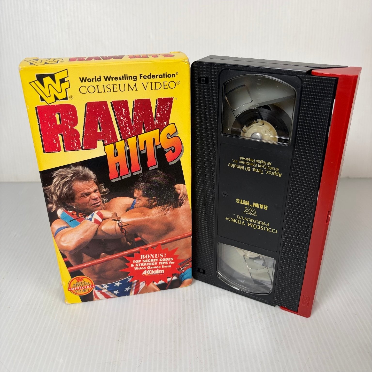 WWF RAW HITS VHS 1995 Wrestling Coliseum Video Bonus Tips NTSC