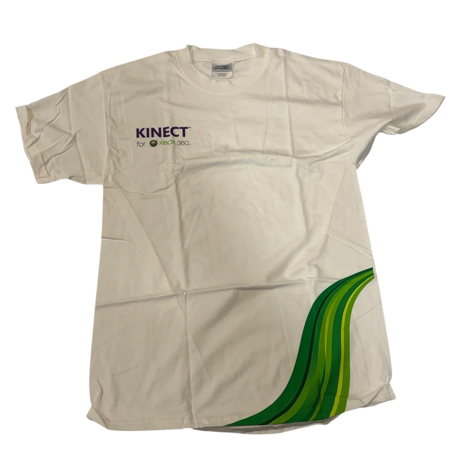 Kinect for Xbox 360 Promotional T-Shirt Adult Medium White Gaming Merch