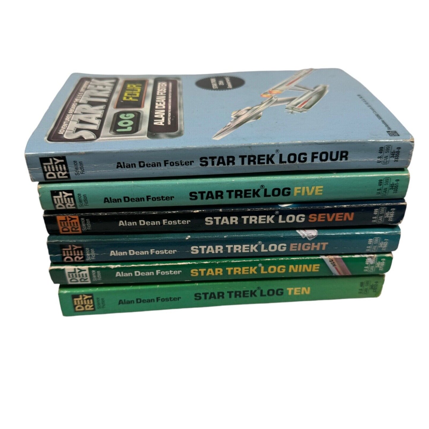 Star Trek Log Book Lot of 6 Paperbacks by Alan Dean Foster Log 4-5 and 7-10