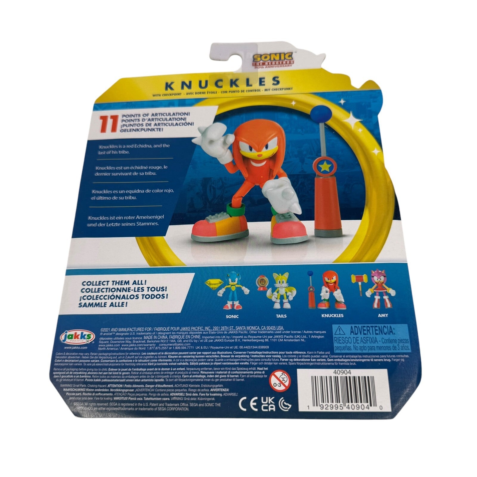 Sonic The Hedgehog Jakks Pacific 2.5" Knuckles Mini Figure 40371