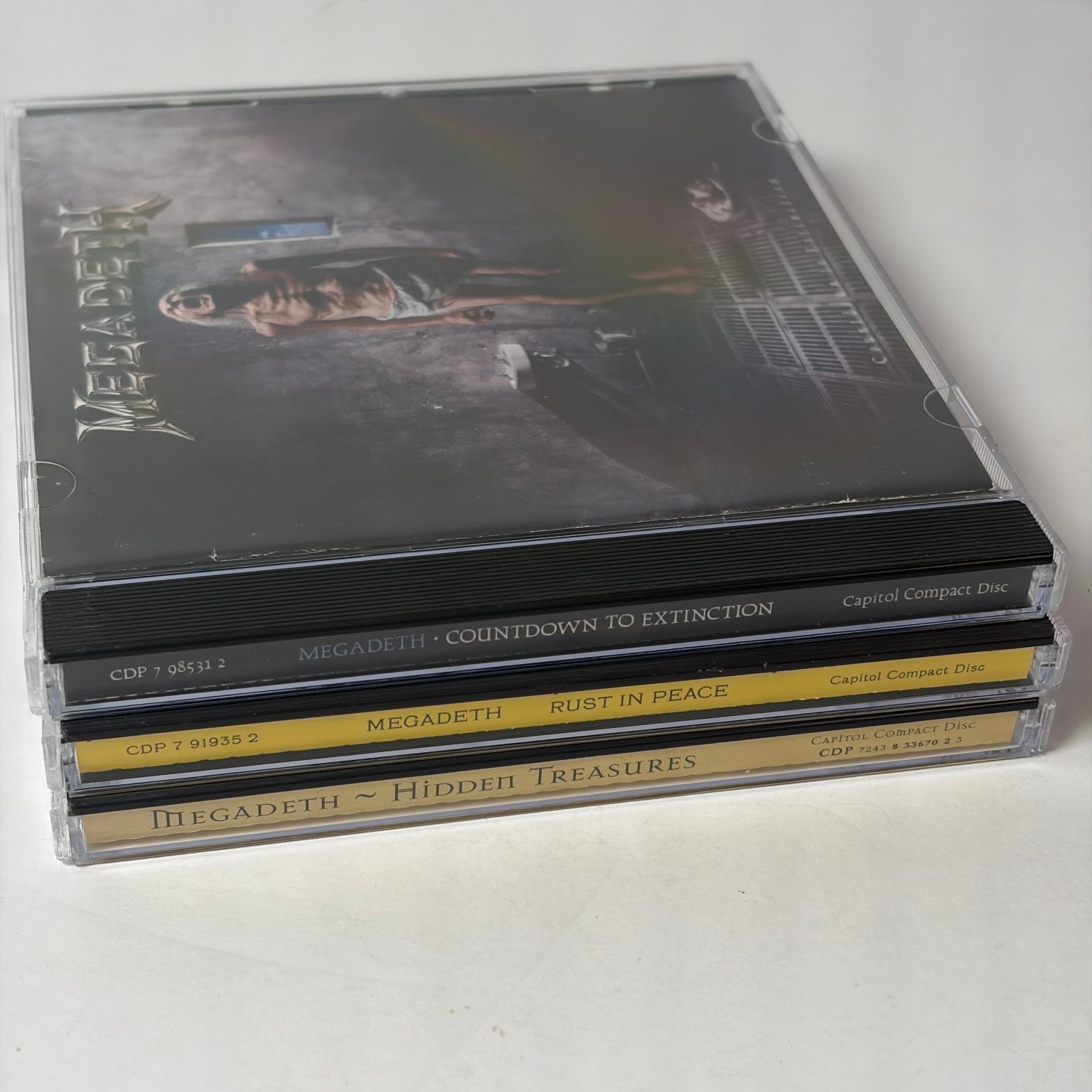 Megadeth Lot of 3 Countdown, Rust in Peace, Hidden Treasures Thrash Heavy Metal