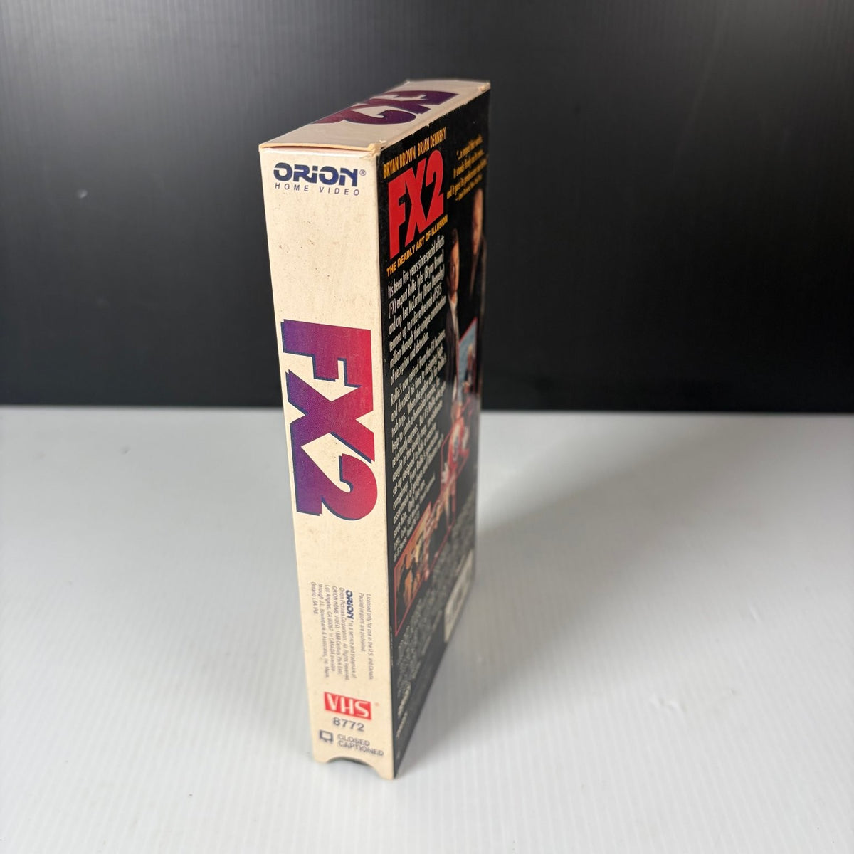 FX2 VHS 1991 Crime Thriller Original Release Orion Home Video
