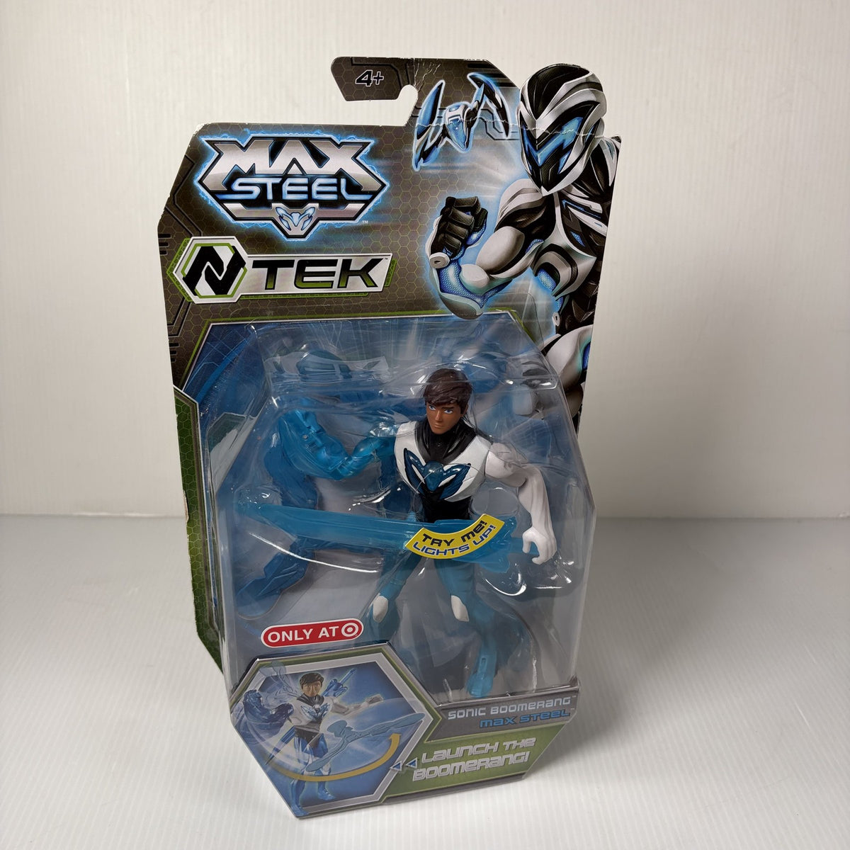 Max Steel Sonic Boomerang Action Figure Mattel N-Tek Launch Boomerang Lights Up