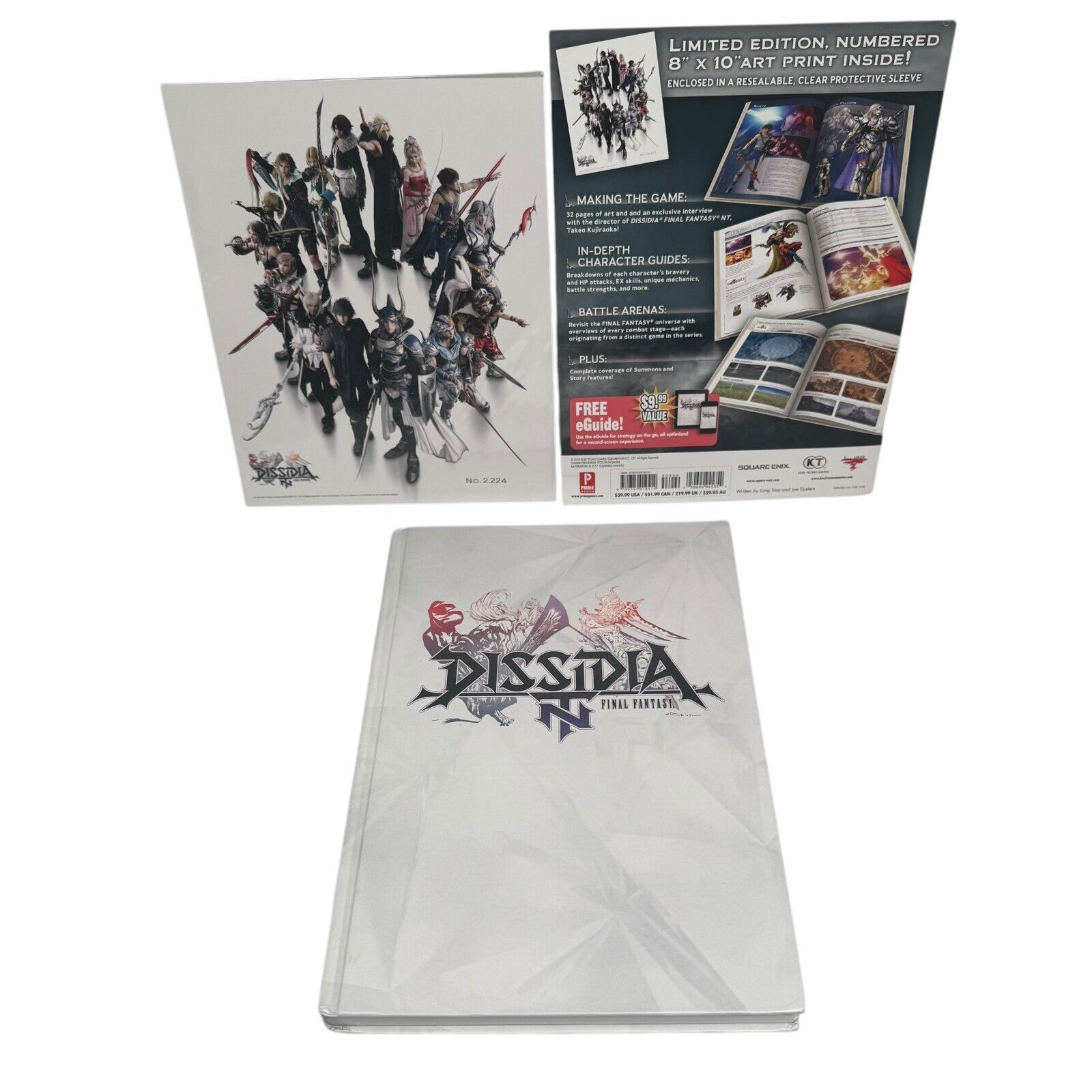 Dissidia Final Fantasy NT Prima Collector's Edition Strategy Guide w/ Art Print