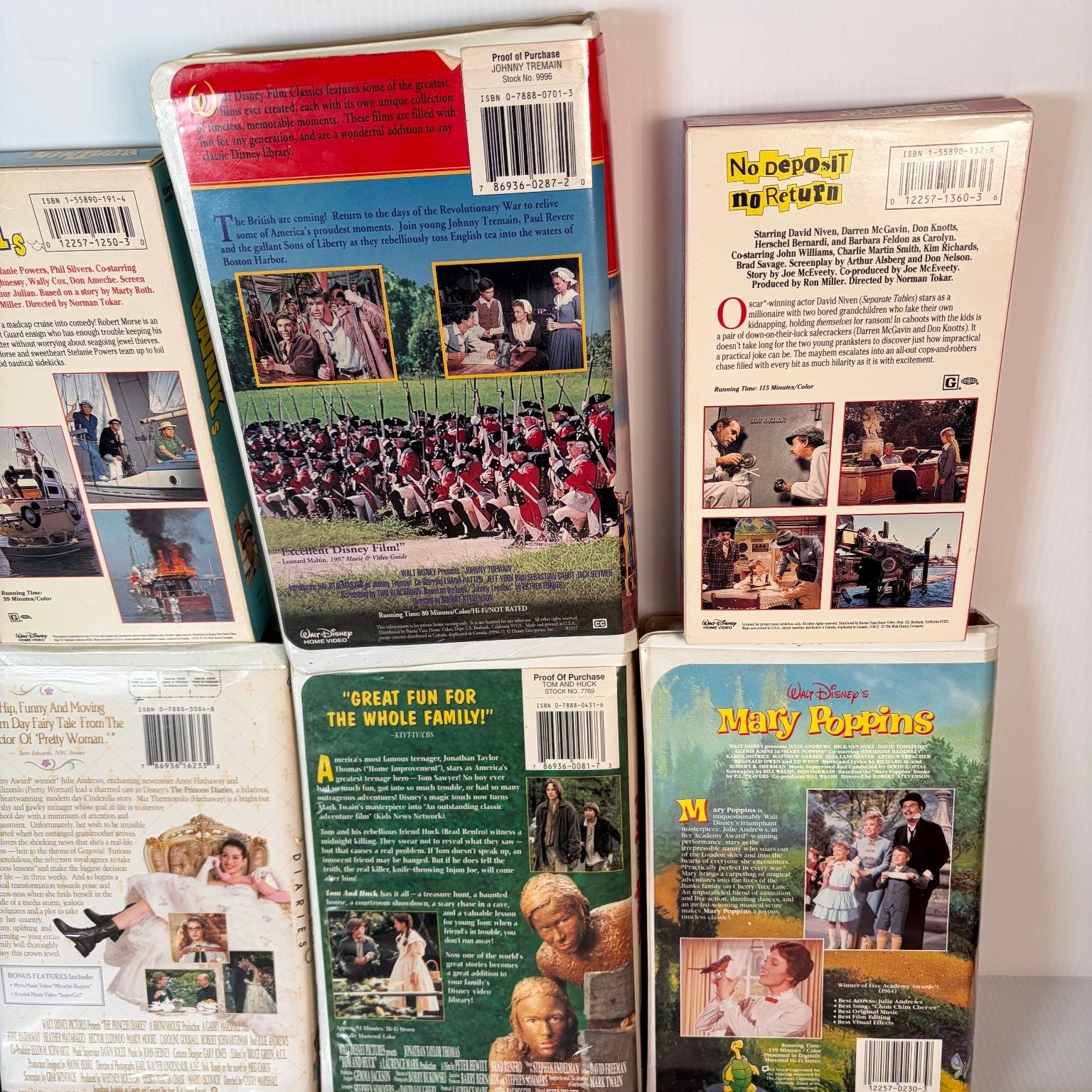 Disney VHS Lot of 21 Casper Mary Poppins Princess Diaries Jumanji & More