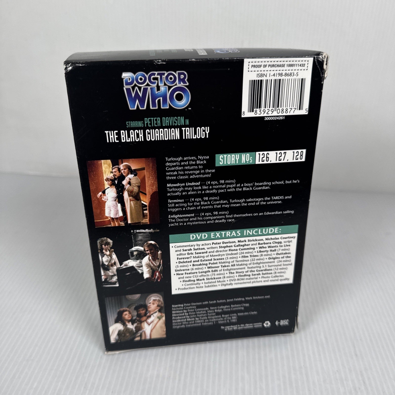 Doctor Who The Black Guardian Trilogy DVD 3-Disc Set Peter Davison Years