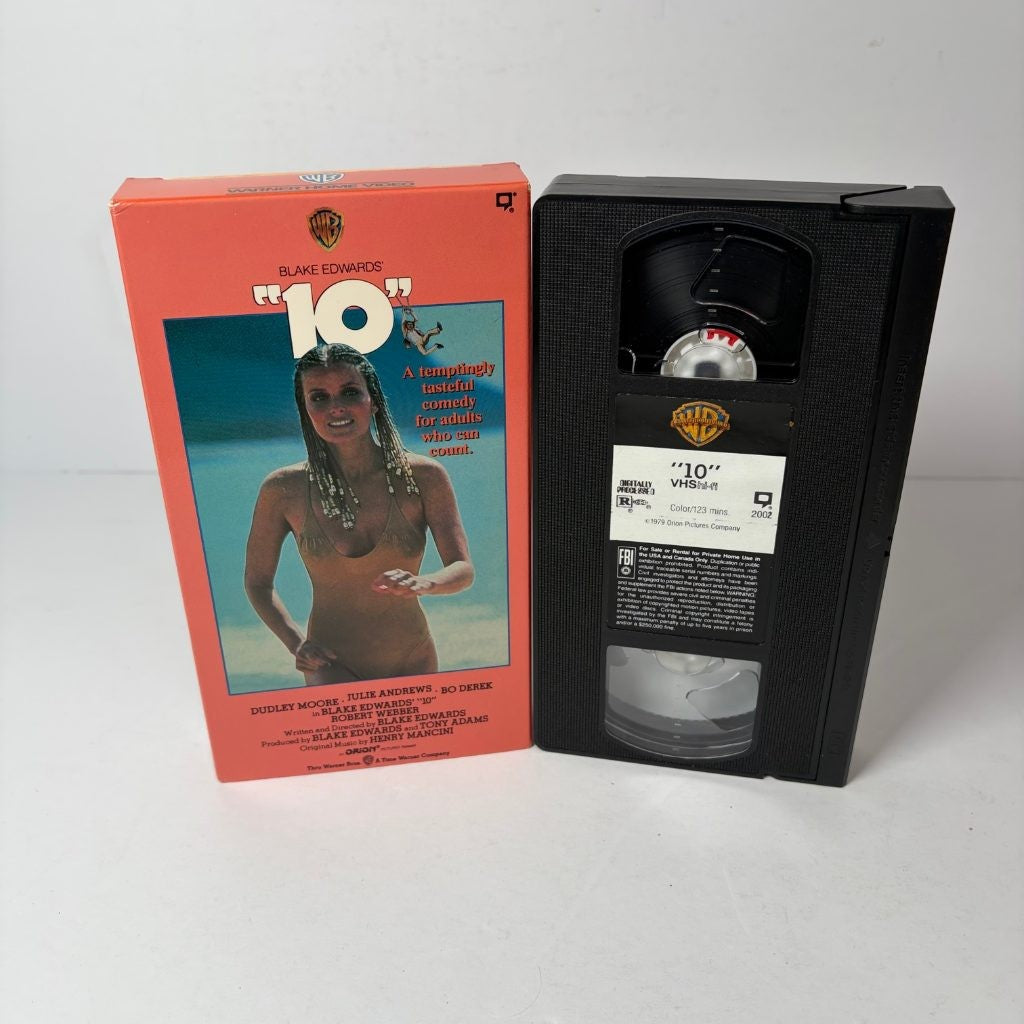 10 (Ten) VHS Blake Edwards Dudley Moore Bo Derek Julie Andrews Warner Comedy