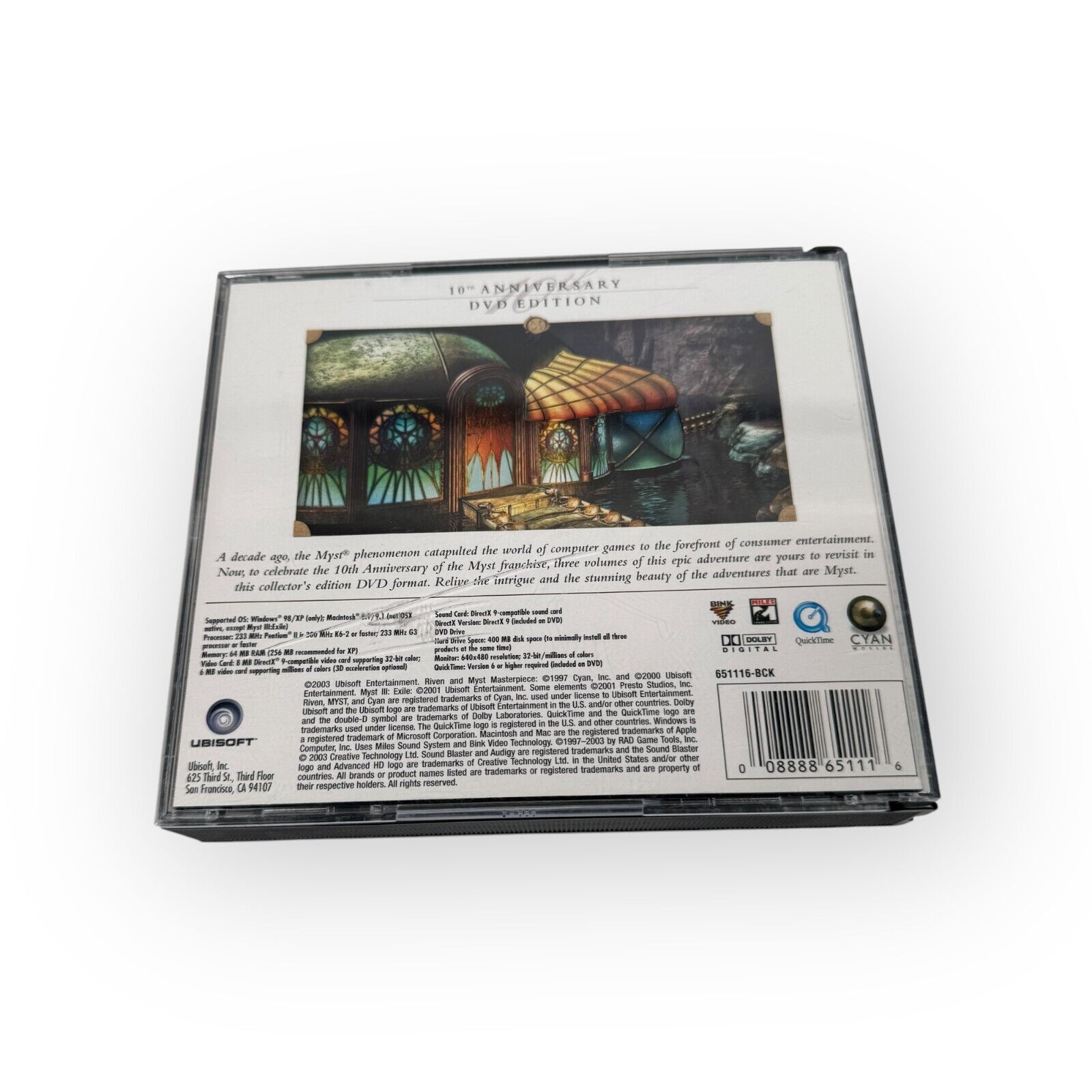 Myst 10th Anniversary DVD Edition Trilogy with Manual in Jewel Case