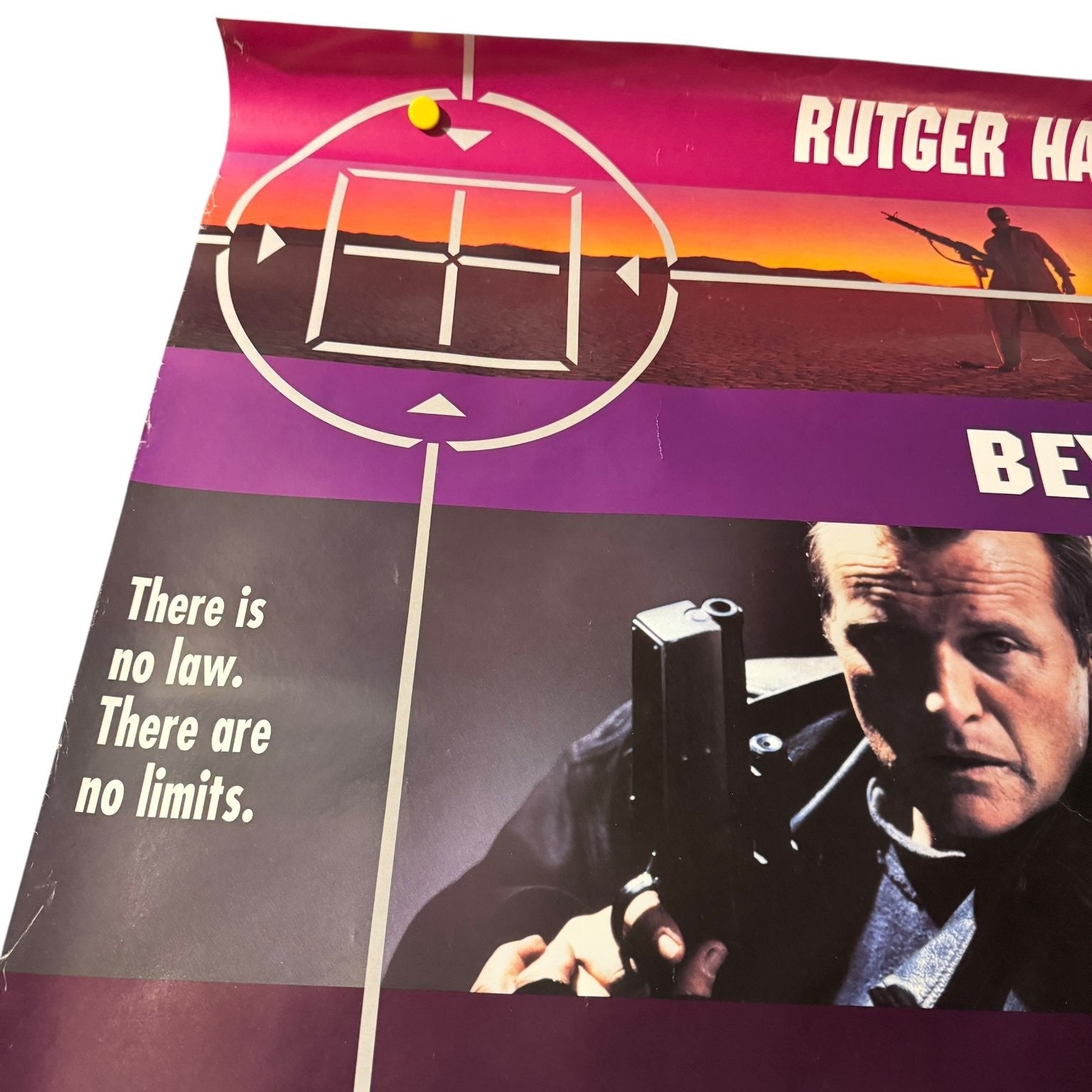 Beyond Justice 1992 One-Sheet Movie Poster Action Thriller Rutger Hauer 40"x27"