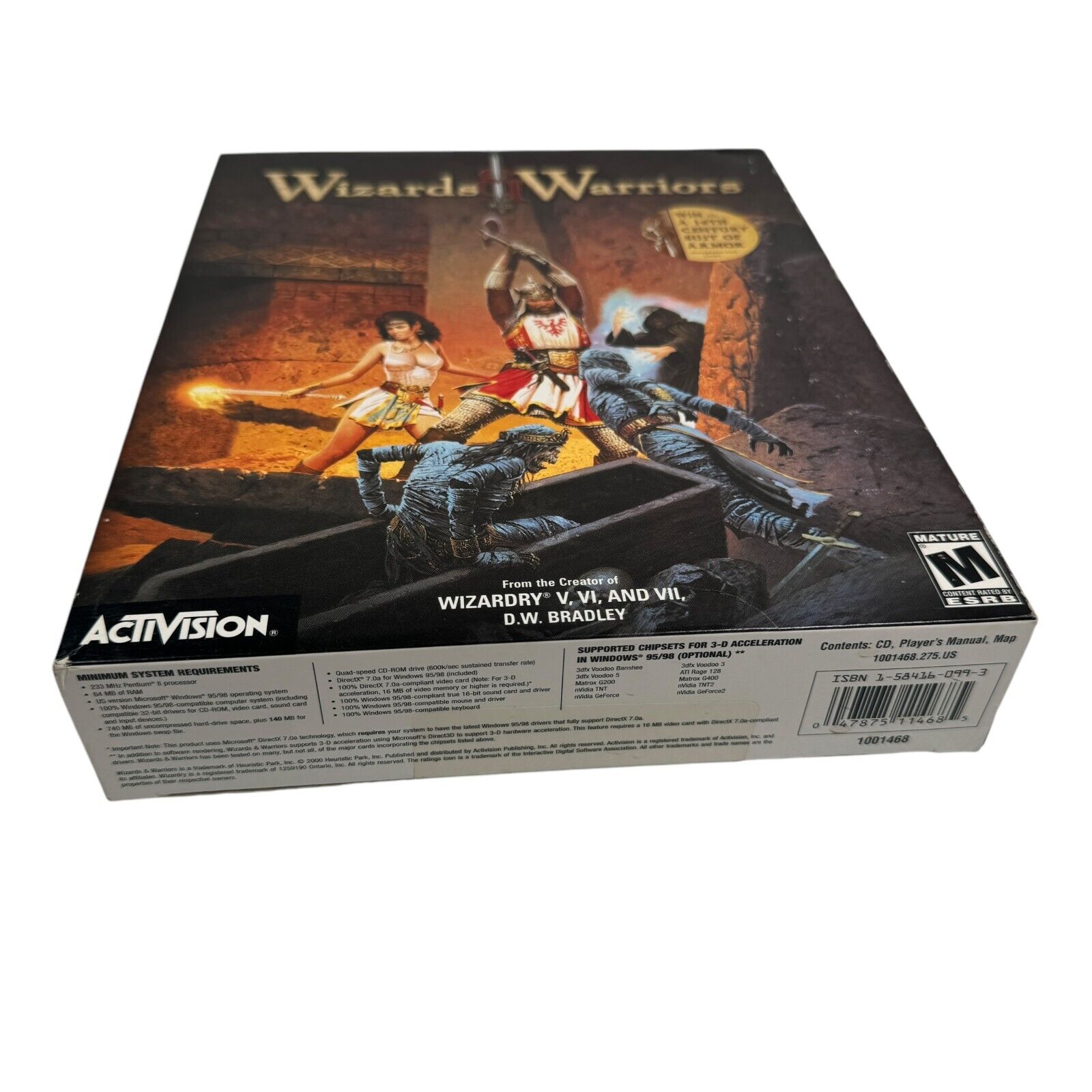 Wizards & Warriors PC Big Box Game Activision New in Open Box w/ Map