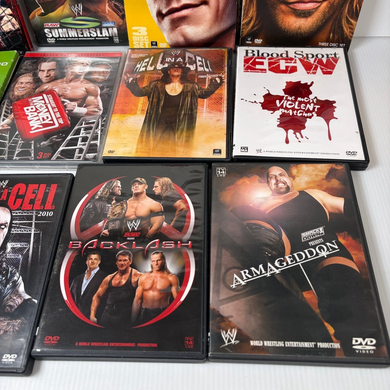 Lot of 15 WWE Pay-Per-View & Anthology DVD Sets Summerslam, Satan's Prson & More
