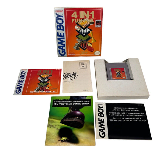 4-in-1 Fun Pak (Nintendo Game Boy) Complete In Box CIB w/ Inserts VTG Interplay
