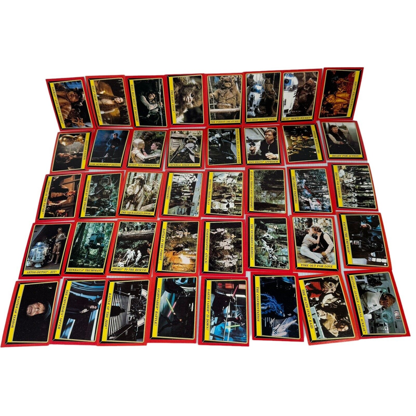 1983 Topps Return of the Jedi trading cards NEAR complete set Missing 3, 4, 132