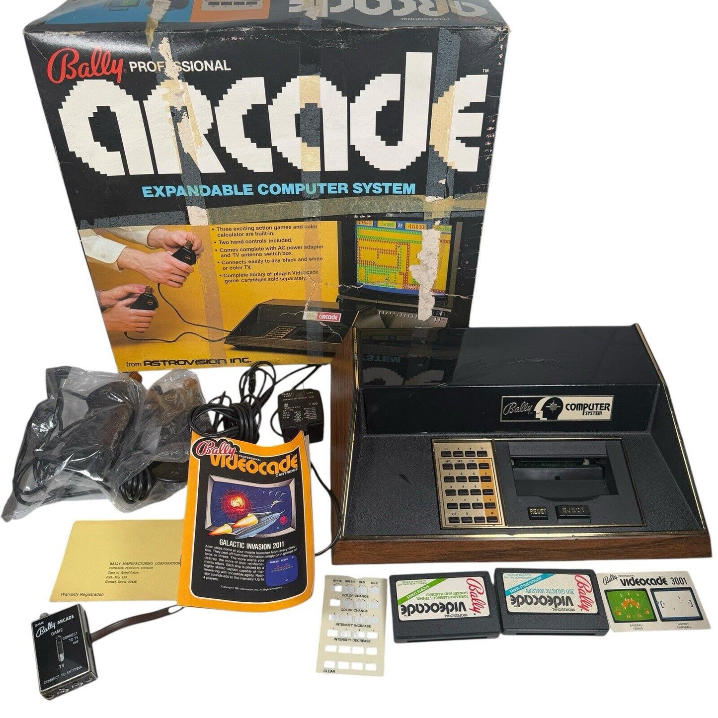 Bally Professional Arcade Astrocade Computer System w/ OG Box Controllers Games