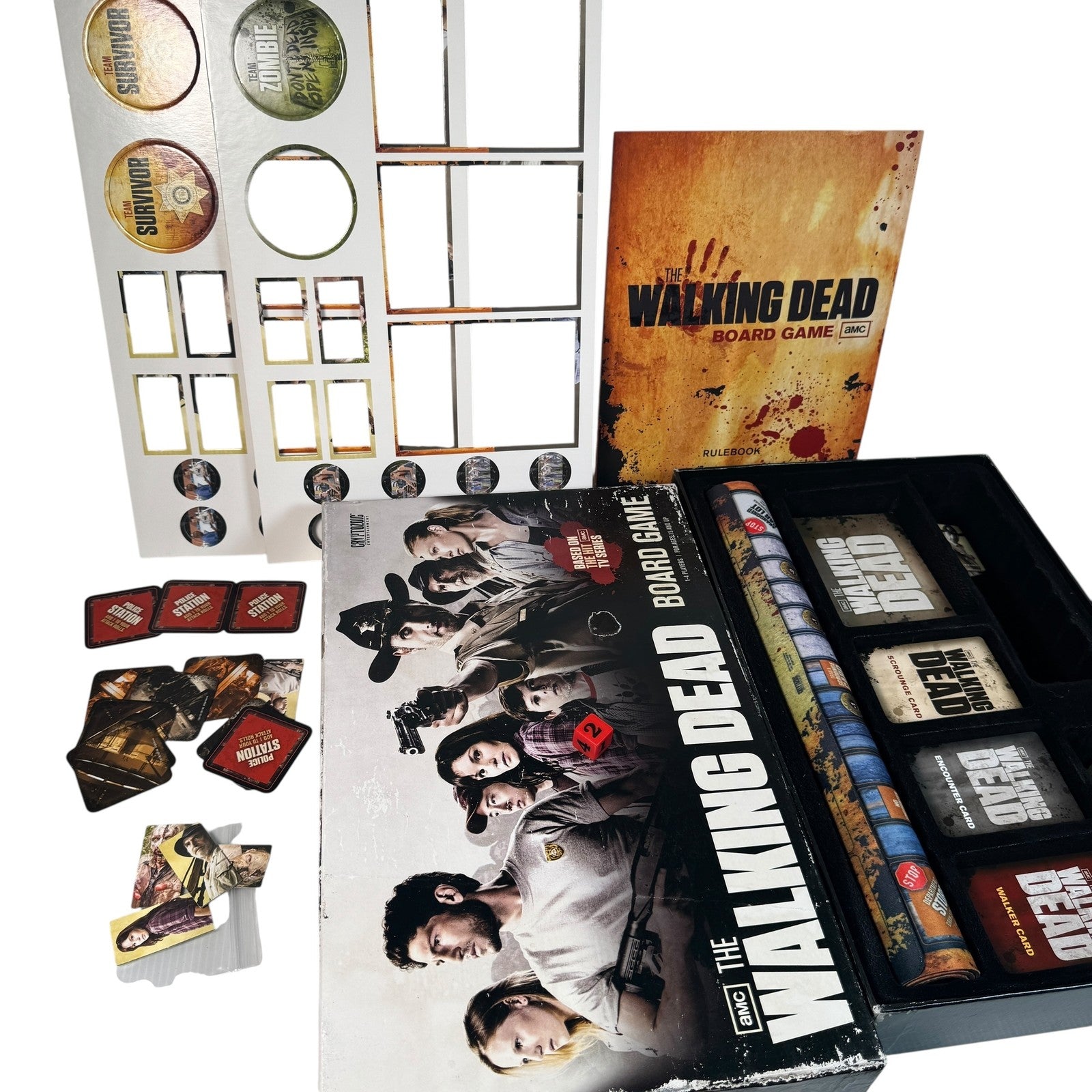 The Walking Dead Board Game Complete AMC TV Series Cryptozoic Zombies Survival G