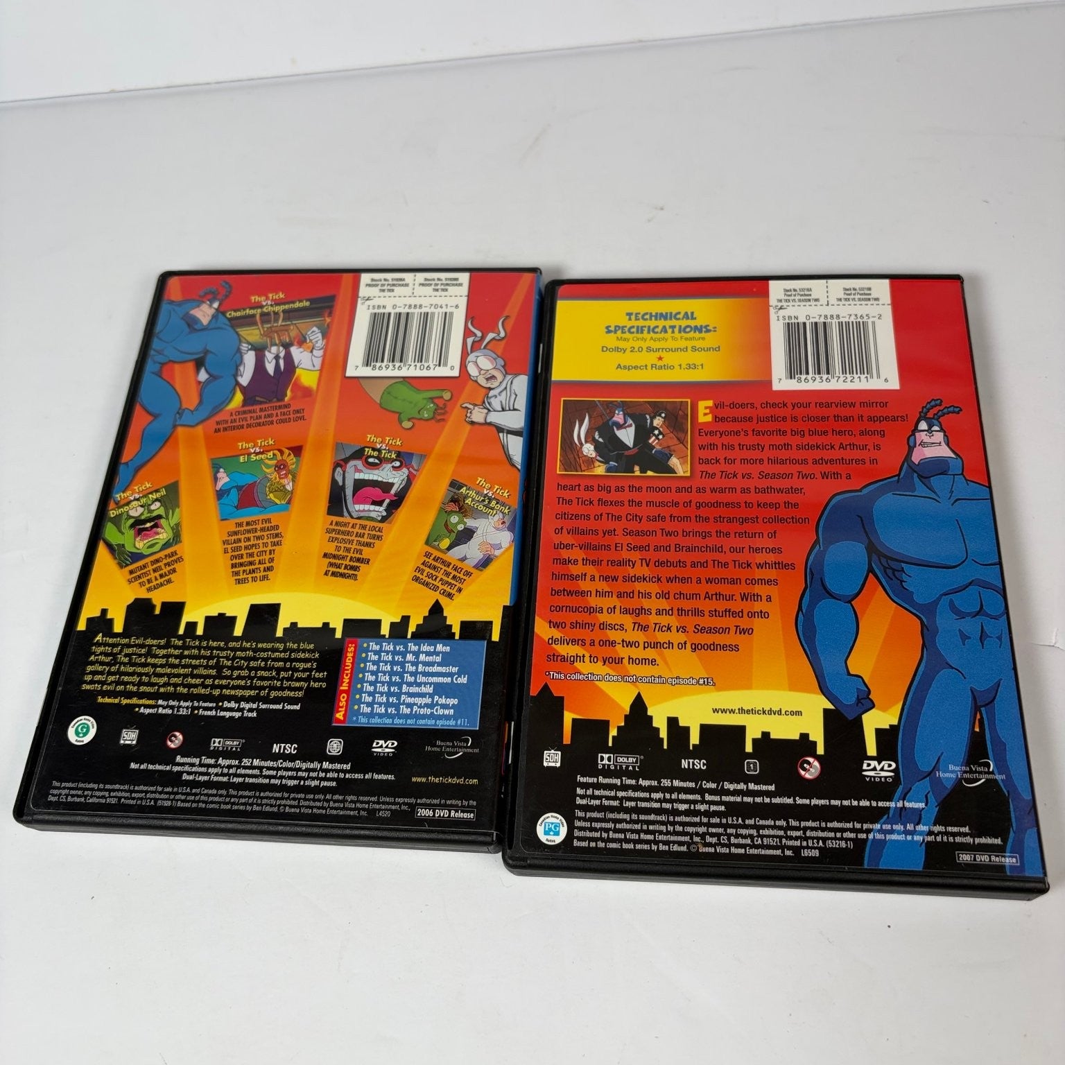 The Tick vs. Season One & Two DVD Set Animated Series Cult Classic