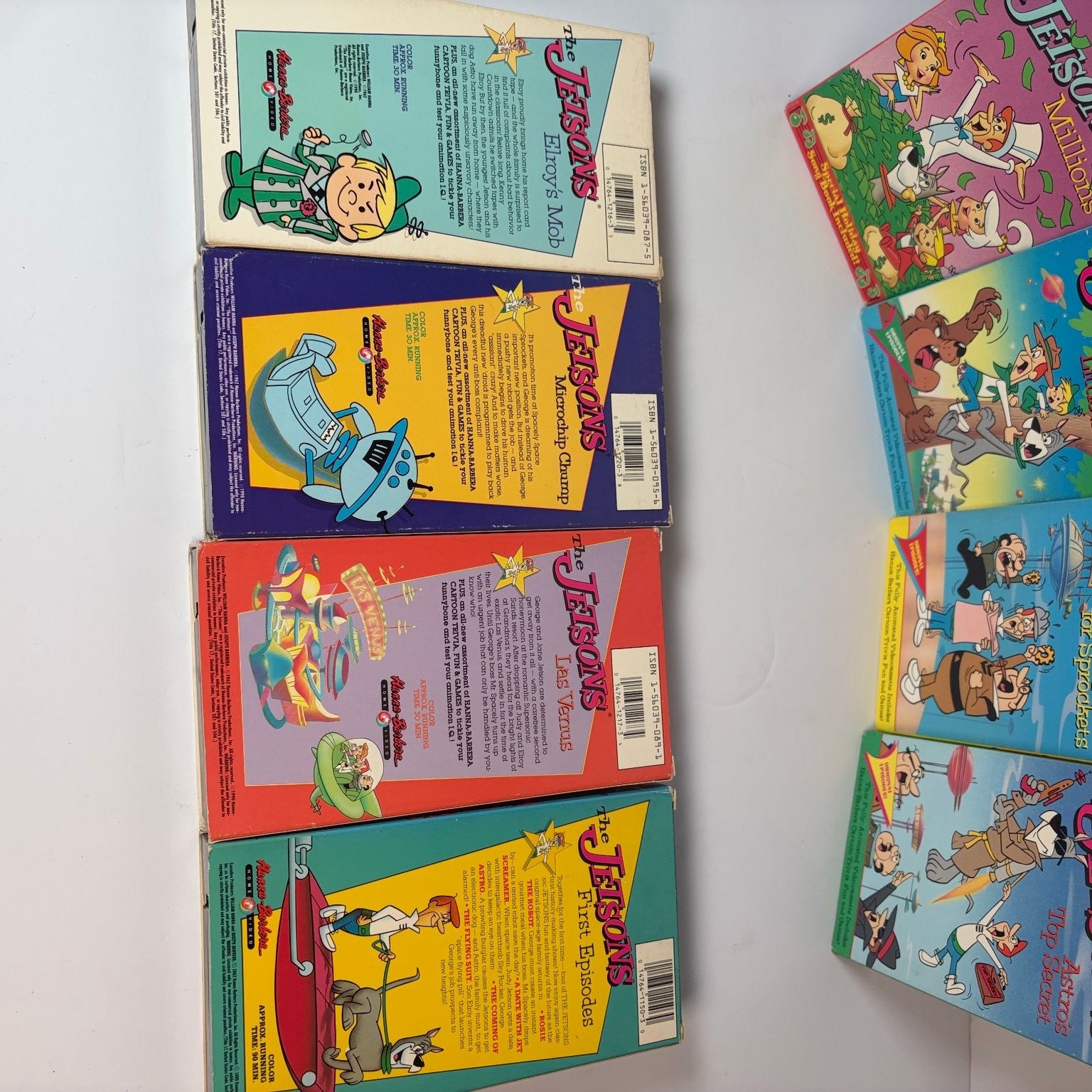 Jetsons VHS Lot 8 Tapes Hanna-Barbera Super Stars Cartoon 2000 Sci-Fi