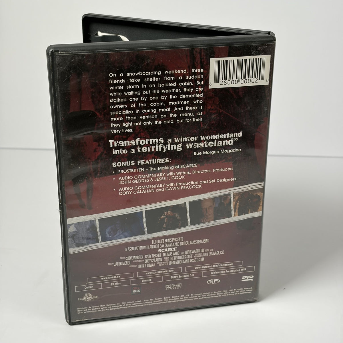 Scarce A Ruthless Winter Nightmare DVD Horror Thriller Film 2008 Critical Mass
