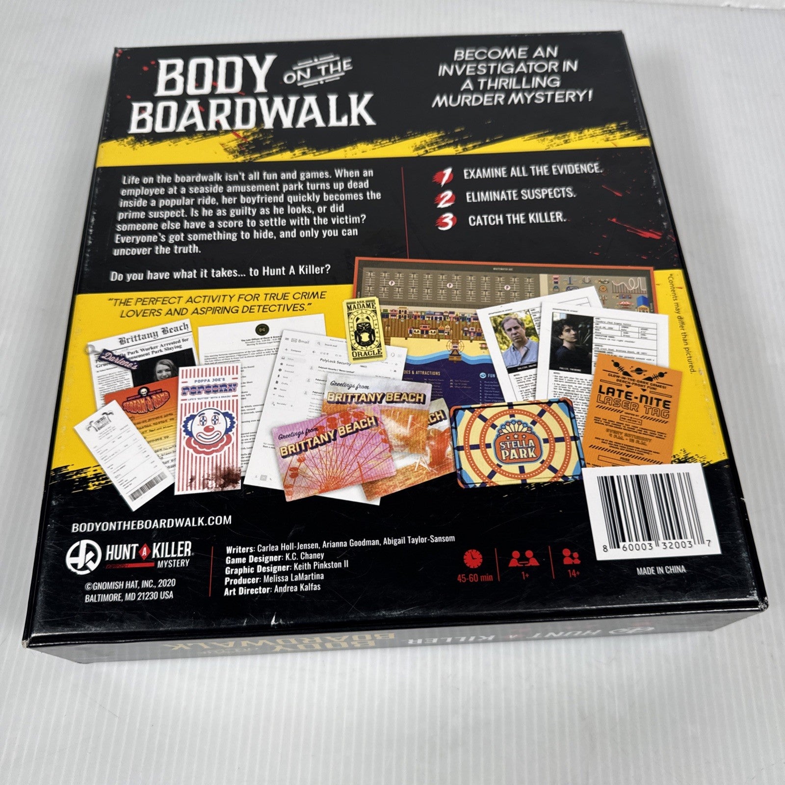 Hunt a Killer  Body on the Boardwalk Board Game Complete & Unsolved