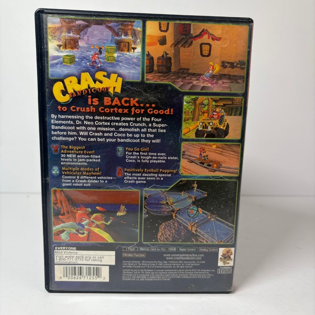 Crash Bandicoot The Wrath of Cortex PS2 Greatest Hits PlayStation 2