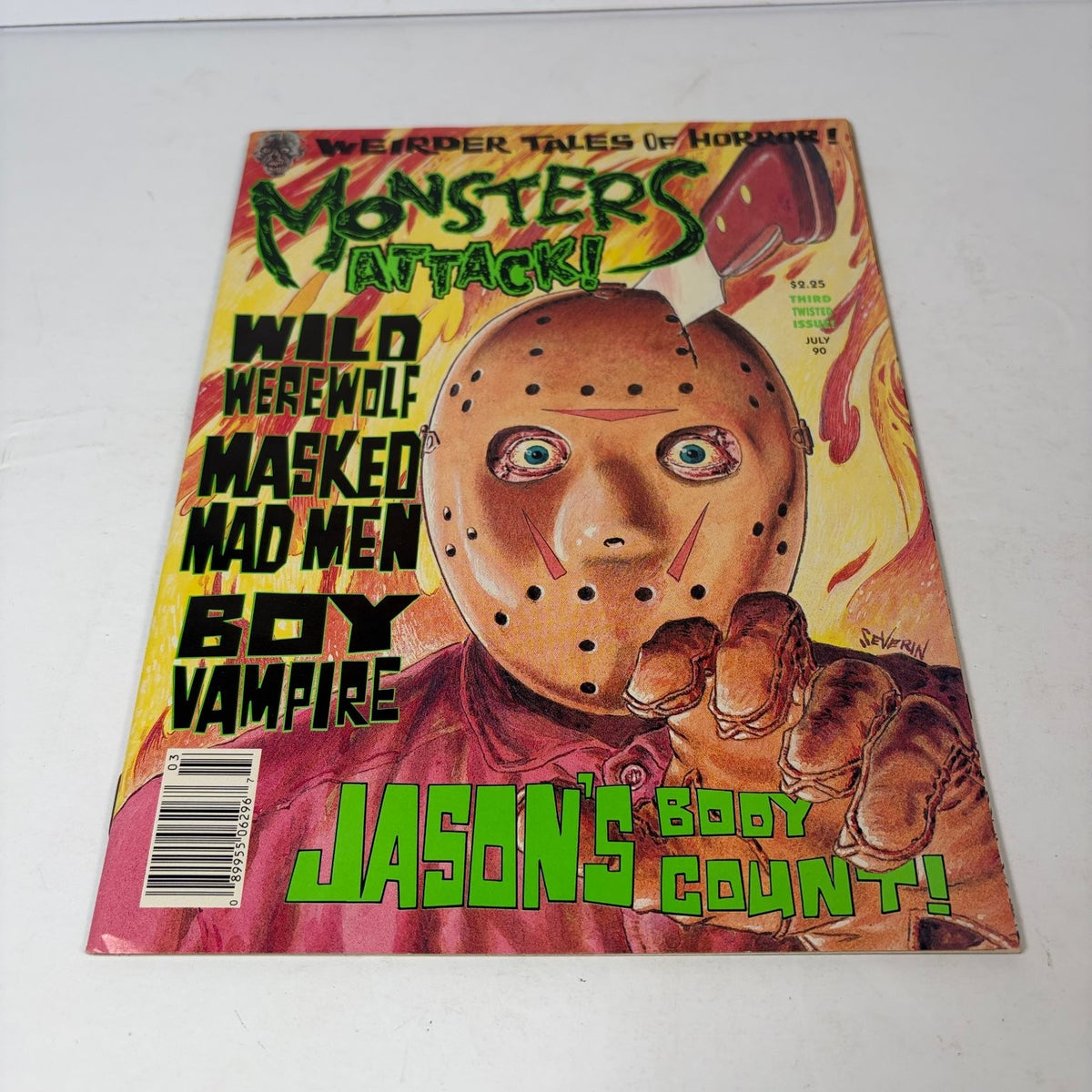 Monsters Attack! July 1990 Jason Voorhees Horror Magazine Severin Art