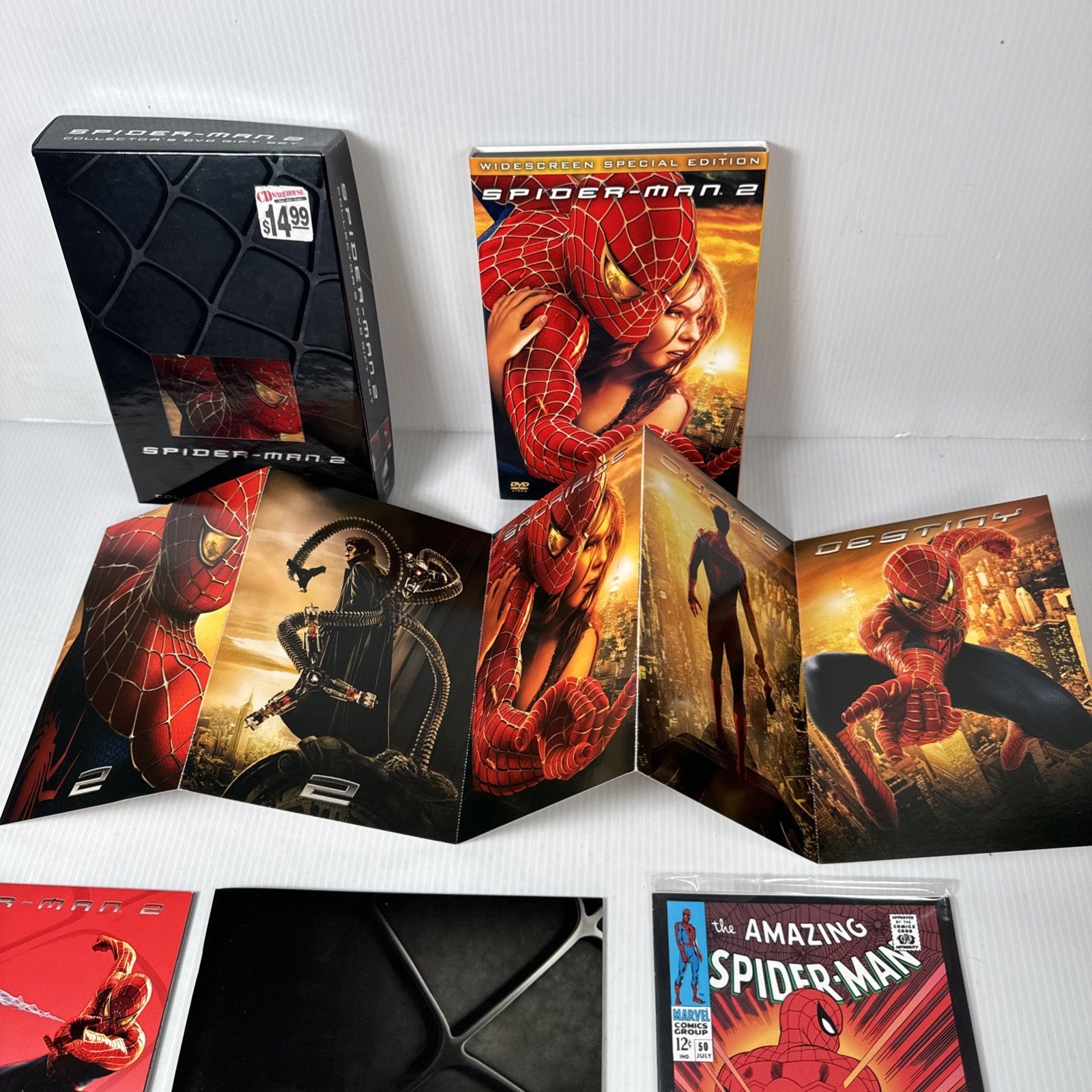 Spider-Man 2 Limited Collector's Edition Gift Set DVD 2004 Tobey Maguire W/Comic