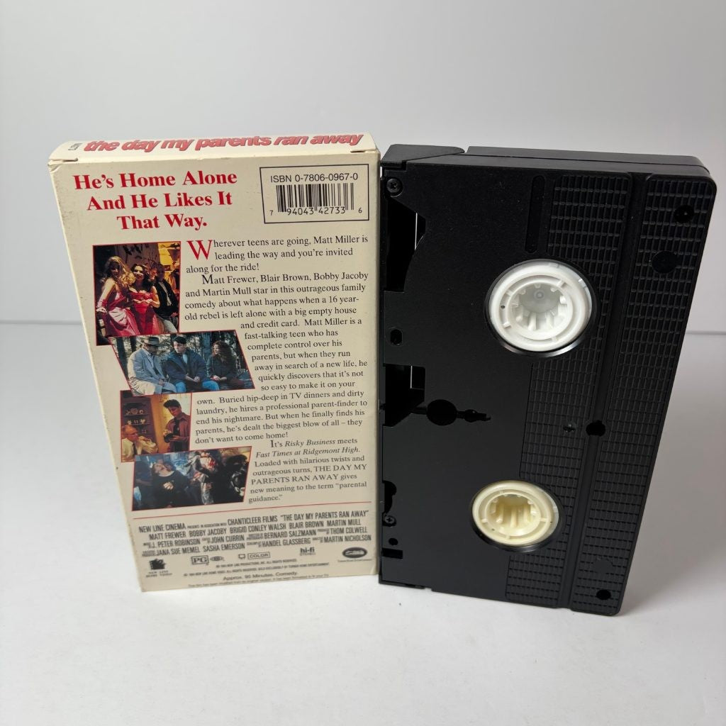 The Day My Parents Ran Away VHS New Line Cinema 1993 Comedy Matt Frewer