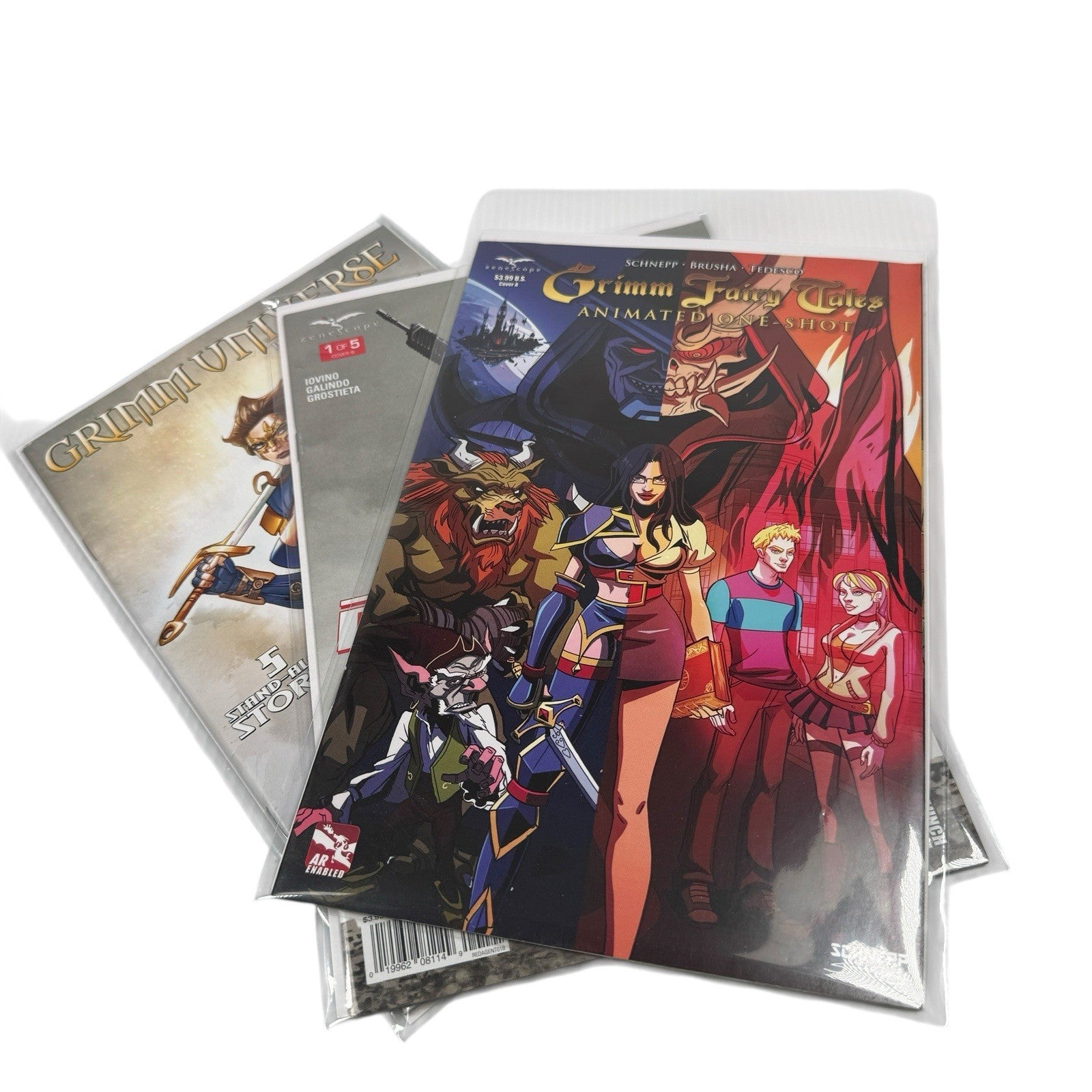 Lot Of 3 Zenescope Comics Grimm Fairy Tales & Signed Red Agent