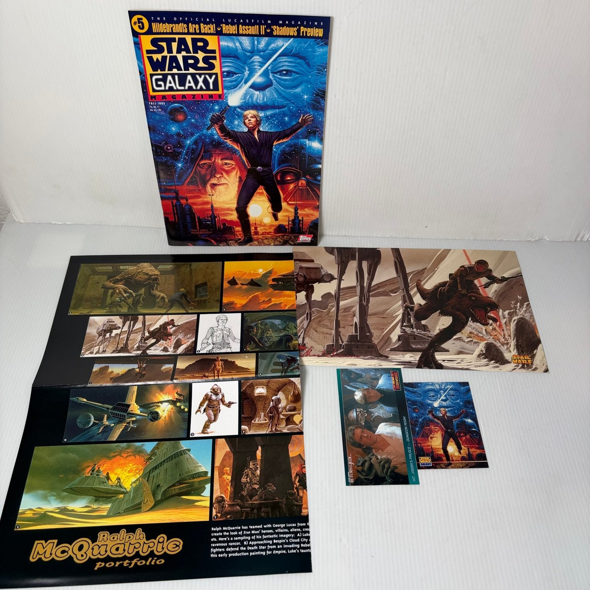 Star Wars Galaxy Magazine Lot 2 Issues #4 #5 1995 Topps Lucasfilm with Cards