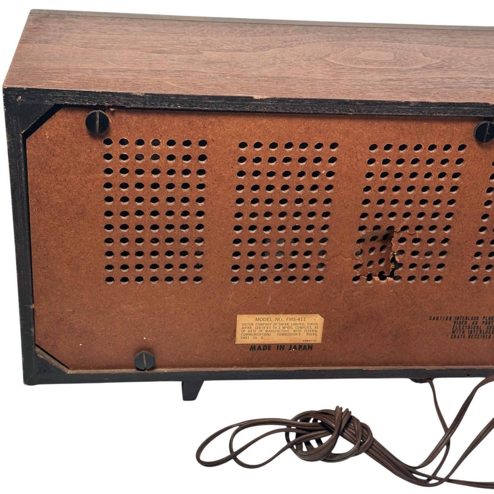 Vintage Delmonico Tube Radio FMS-411 Made In Japan AS IS No Power