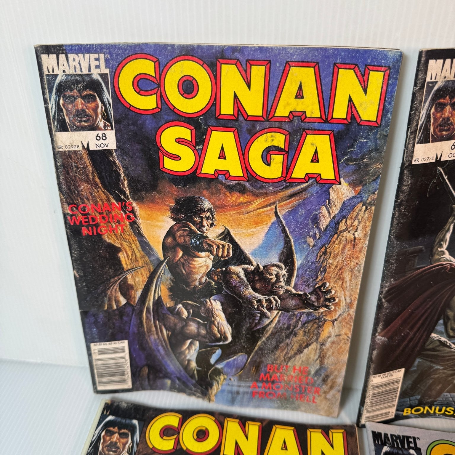Conan Saga #59 61 67 68 Marvel Comic Book 1987 Vintage