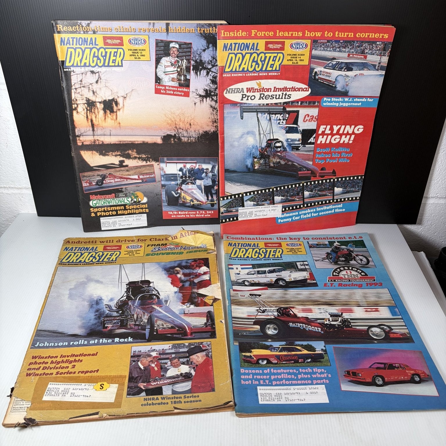 Lot of 22 National Dragster Magazine 1993 January - June NHRA Drag Racing Weekly