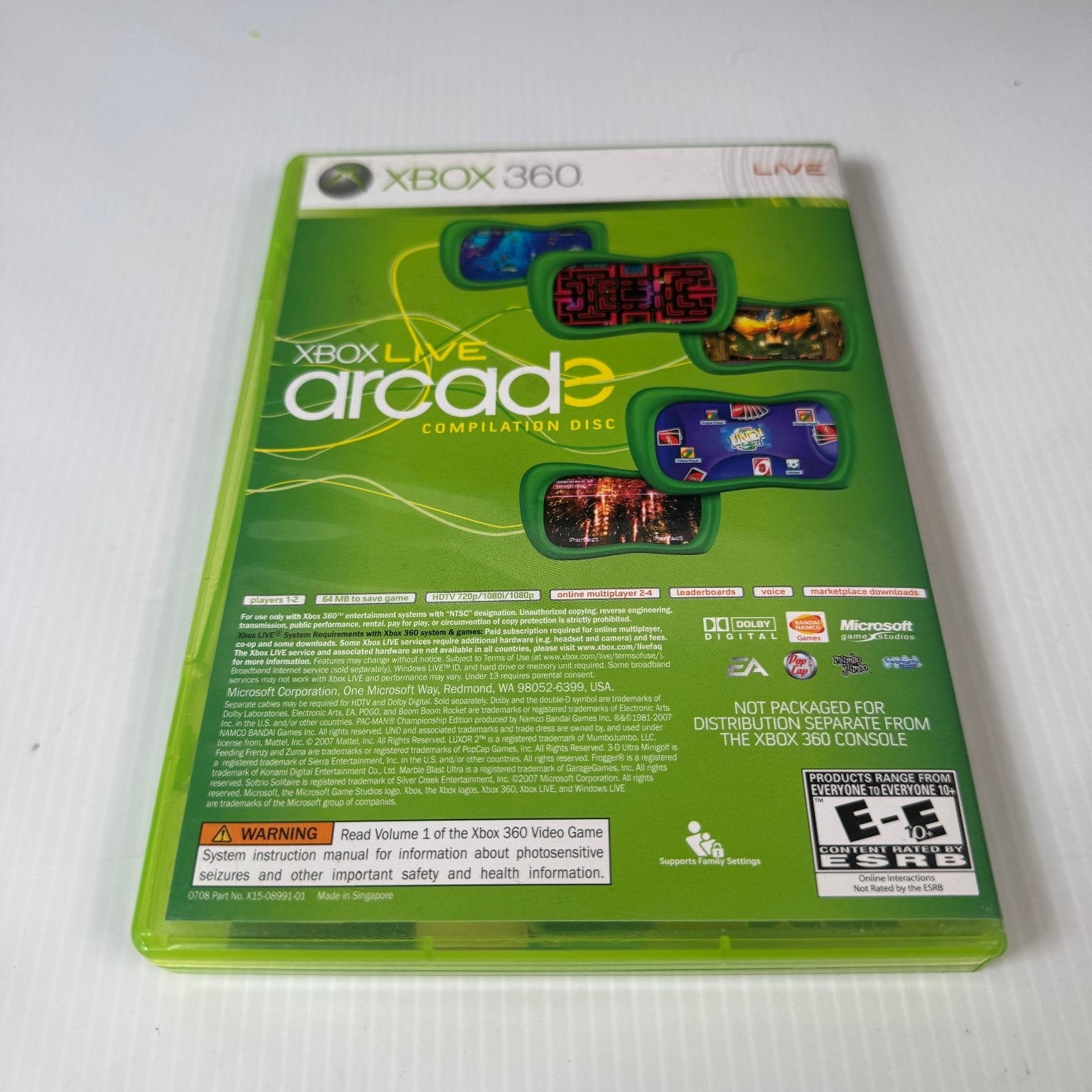 Sega Superstars Tennis & Xbox Live Arcade 2-Pack Xbox 360 Games Complete